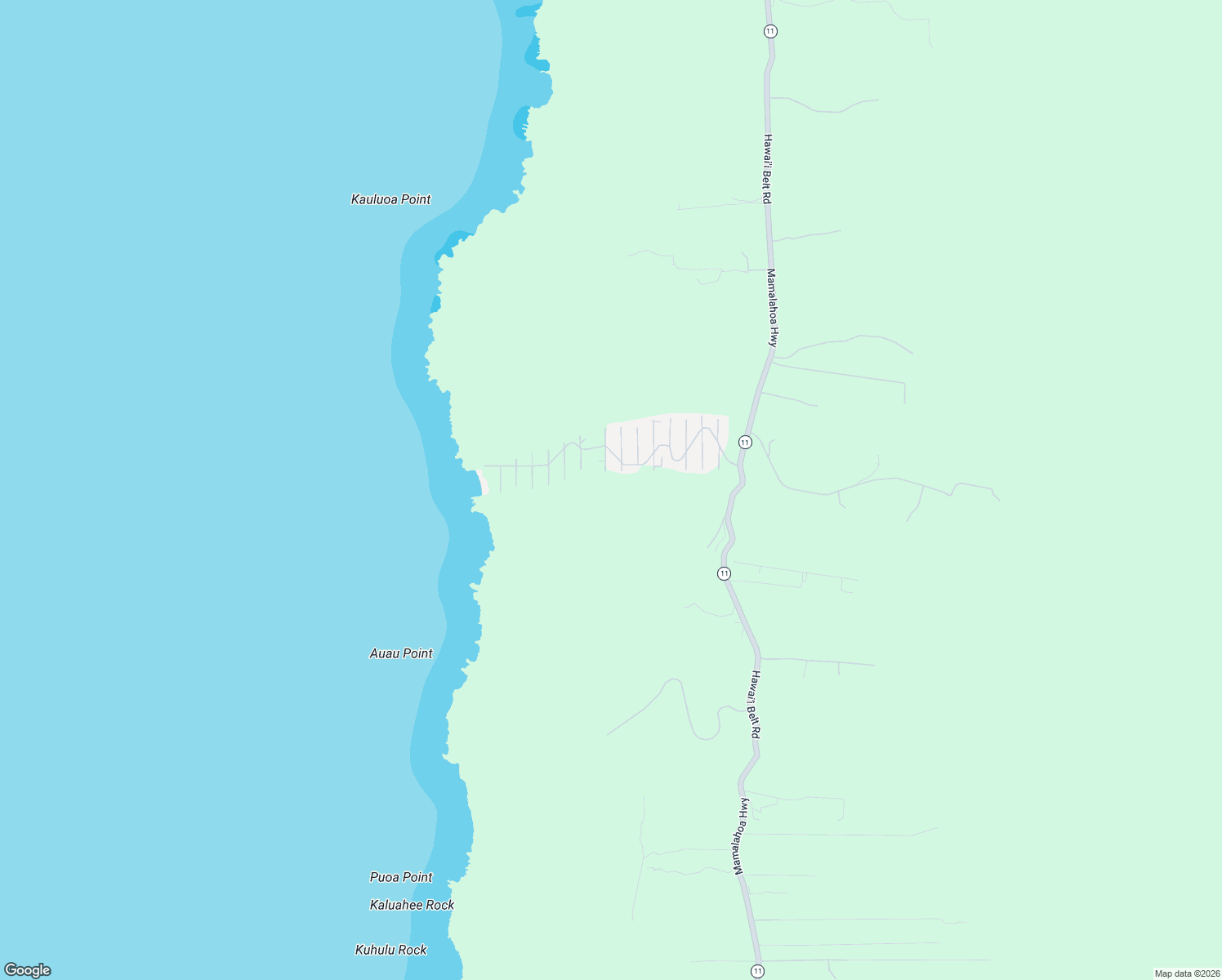 map of restaurants, bars, coffee shops, grocery stores, and more near 87-3163 Hawaii Belt Road in Captain Cook