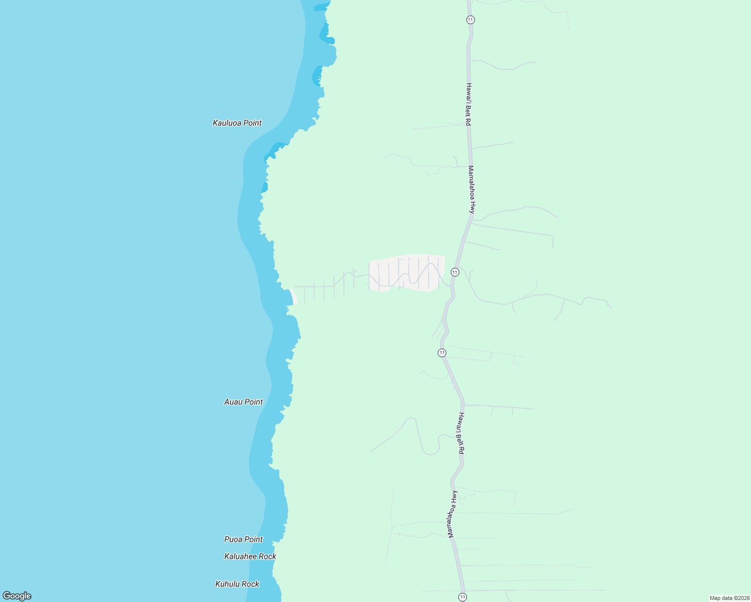 map of restaurants, bars, coffee shops, grocery stores, and more near 87-3163 Hawaii Belt Road in Captain Cook