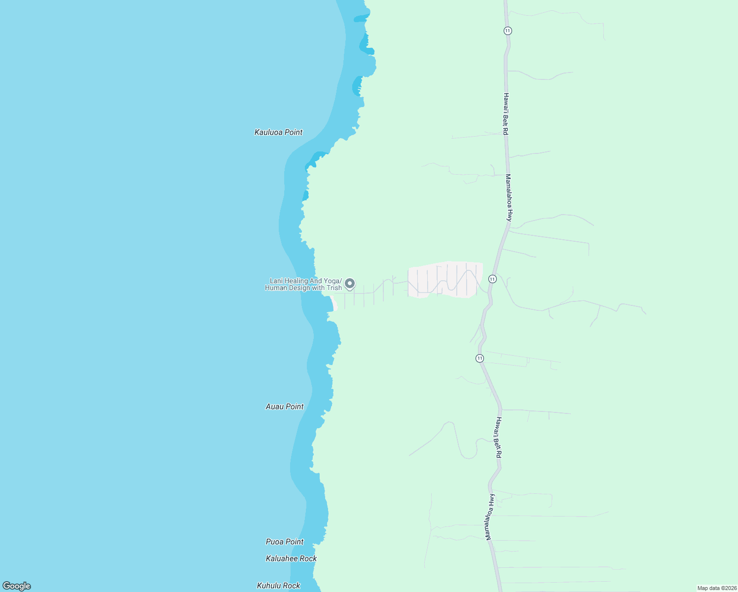 map of restaurants, bars, coffee shops, grocery stores, and more near 87-320 Kaohe Road in Captain Cook
