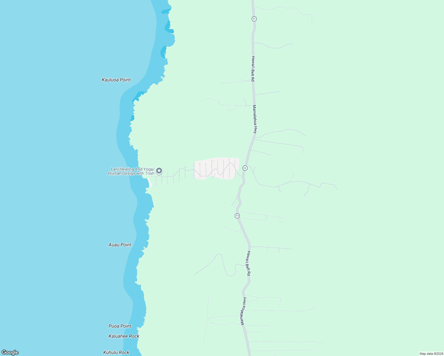 map of restaurants, bars, coffee shops, grocery stores, and more near 87-3181 Carissa Road in Captain Cook