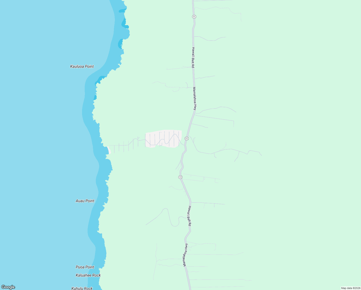 map of restaurants, bars, coffee shops, grocery stores, and more near 87-3183 Ama Road in Captain Cook