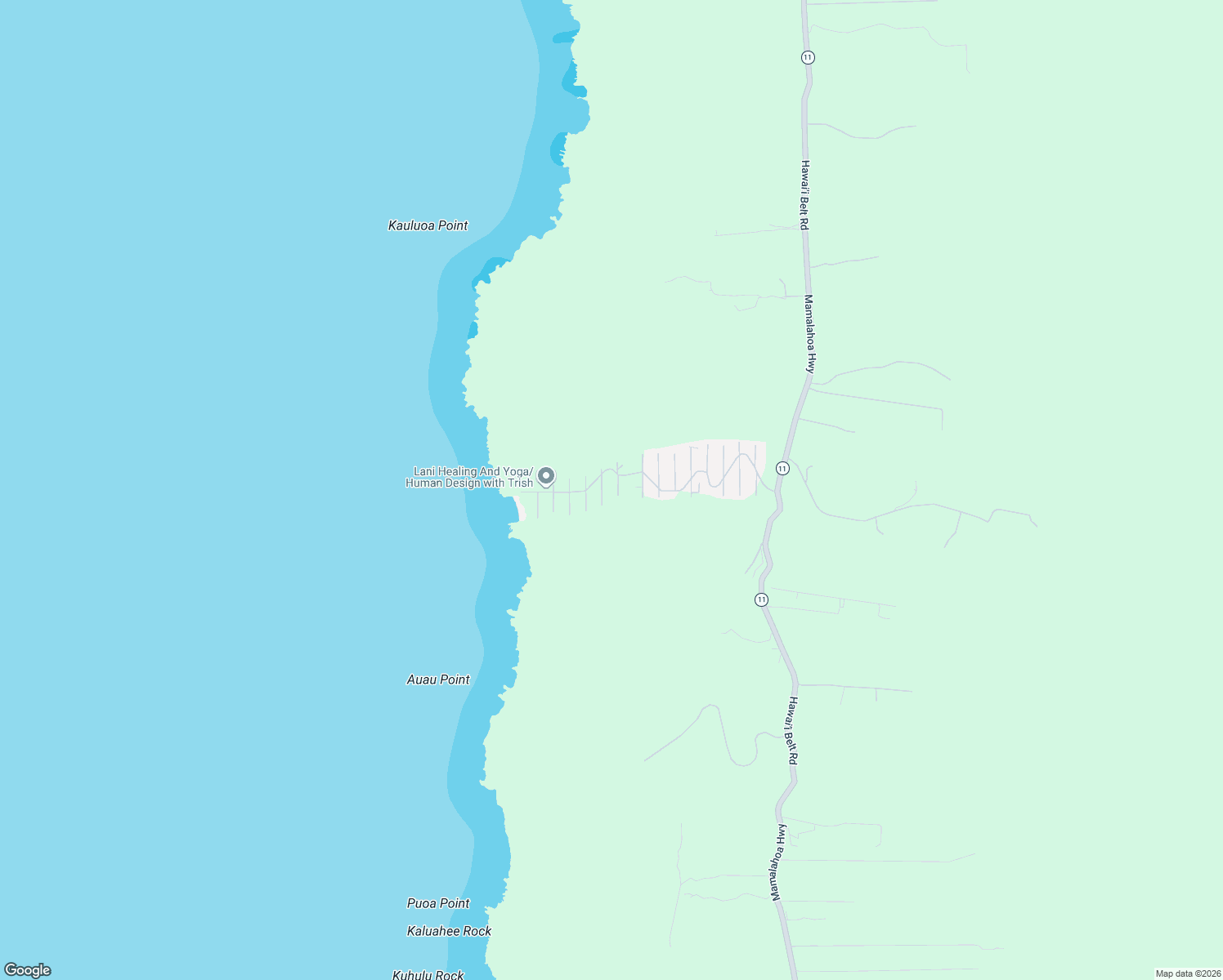 map of restaurants, bars, coffee shops, grocery stores, and more near 87-3188 Ili Ili Road in Captain Cook