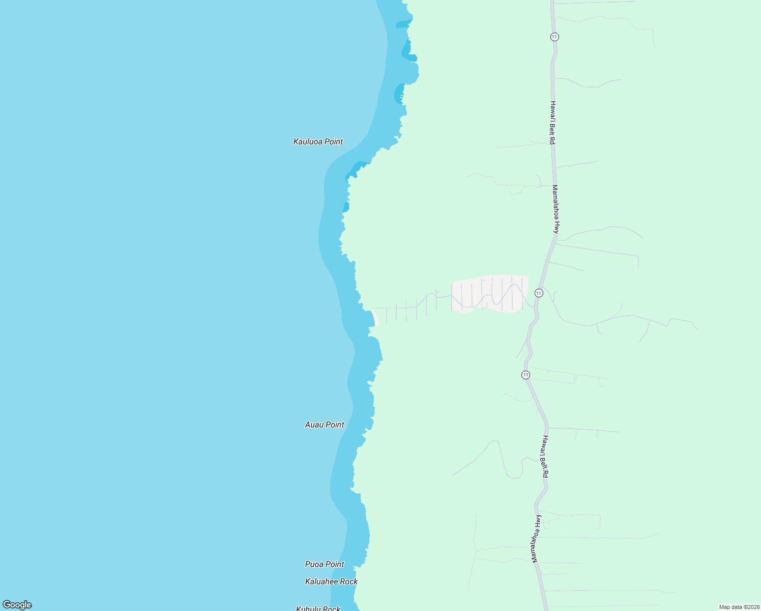 map of restaurants, bars, coffee shops, grocery stores, and more near 87-287 Kaohe Road in Captain Cook