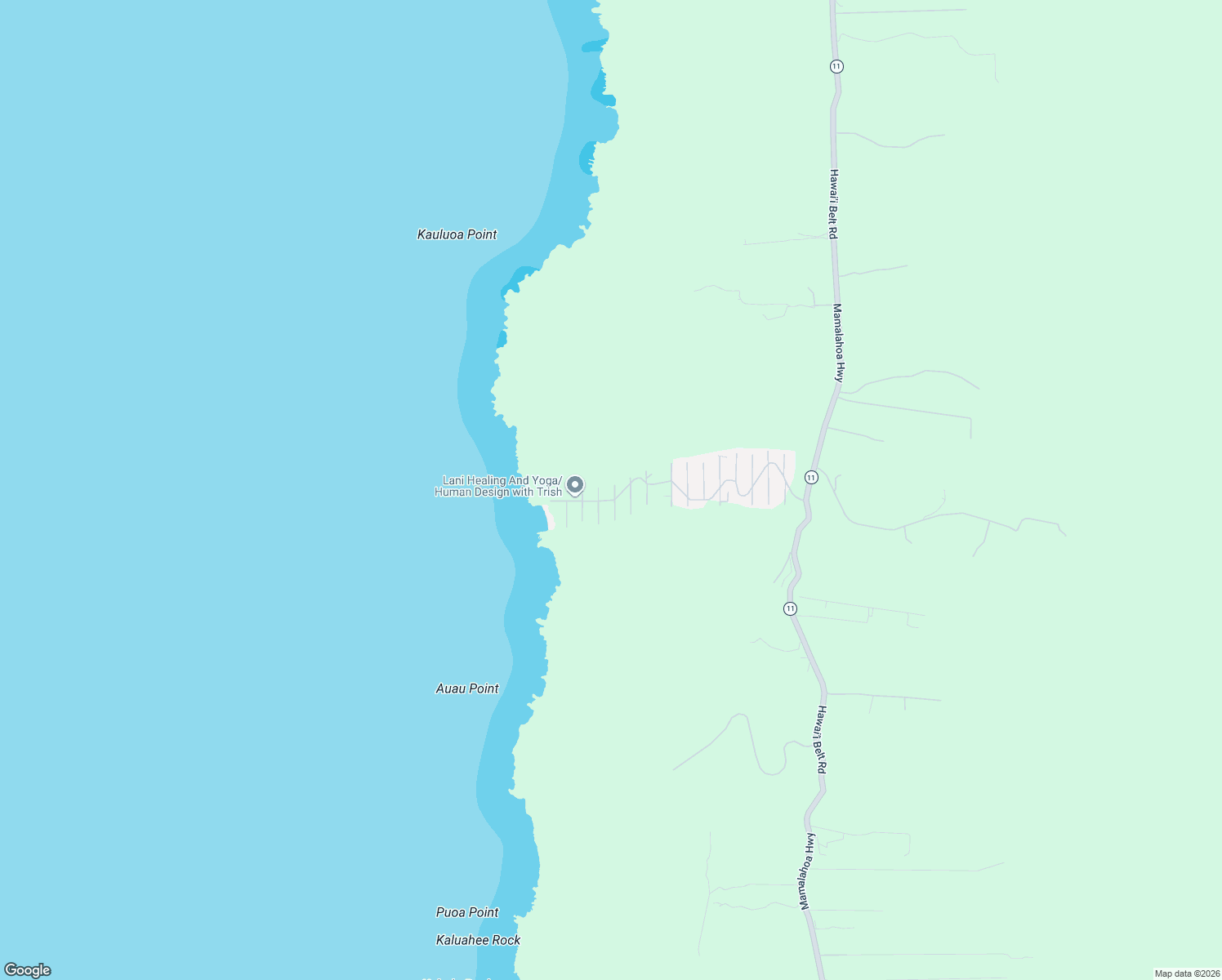 map of restaurants, bars, coffee shops, grocery stores, and more near 87-320 Kaohe Road in Captain Cook