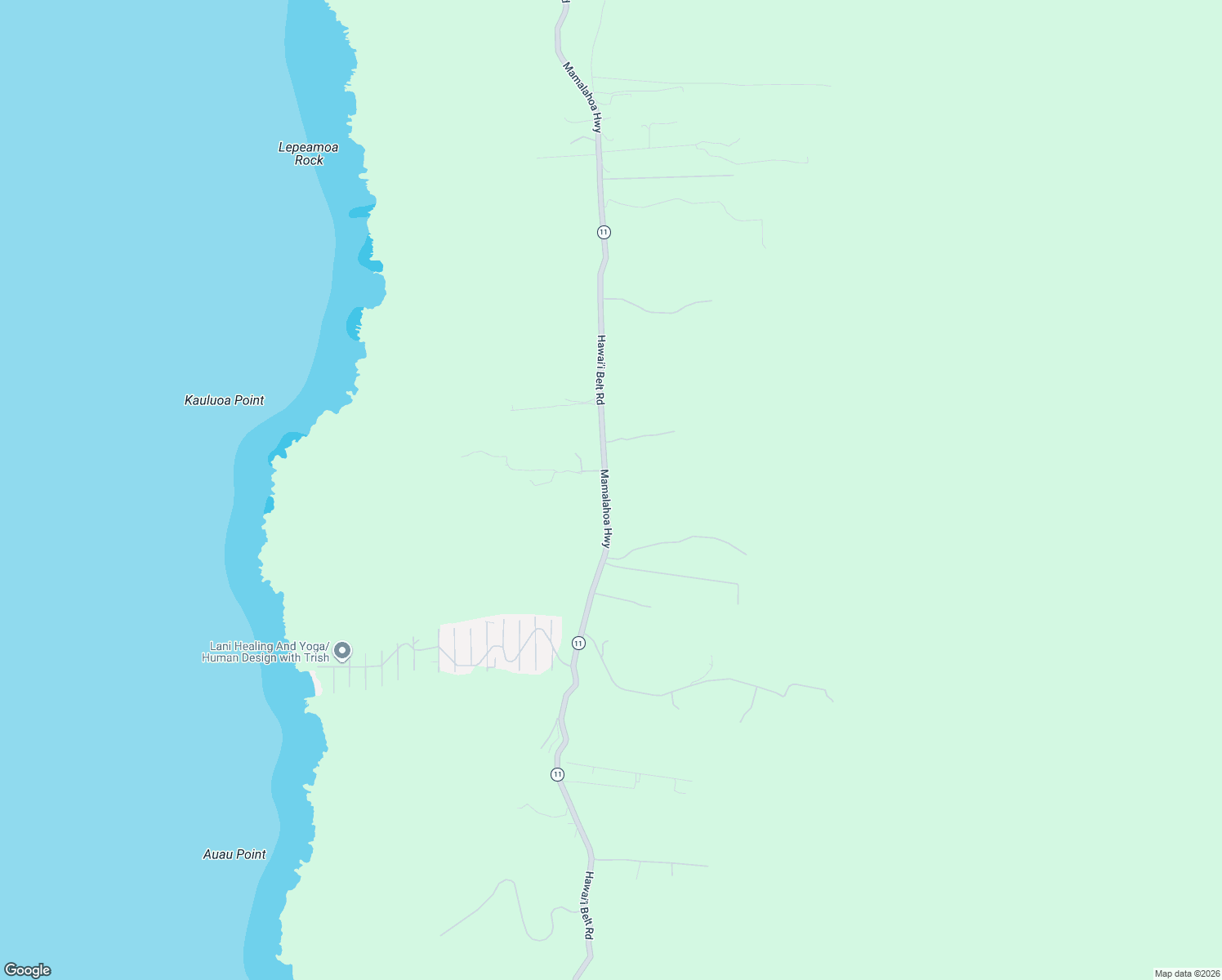 map of restaurants, bars, coffee shops, grocery stores, and more near 87-3332 Hawaiʻi Belt Road in Captain Cook