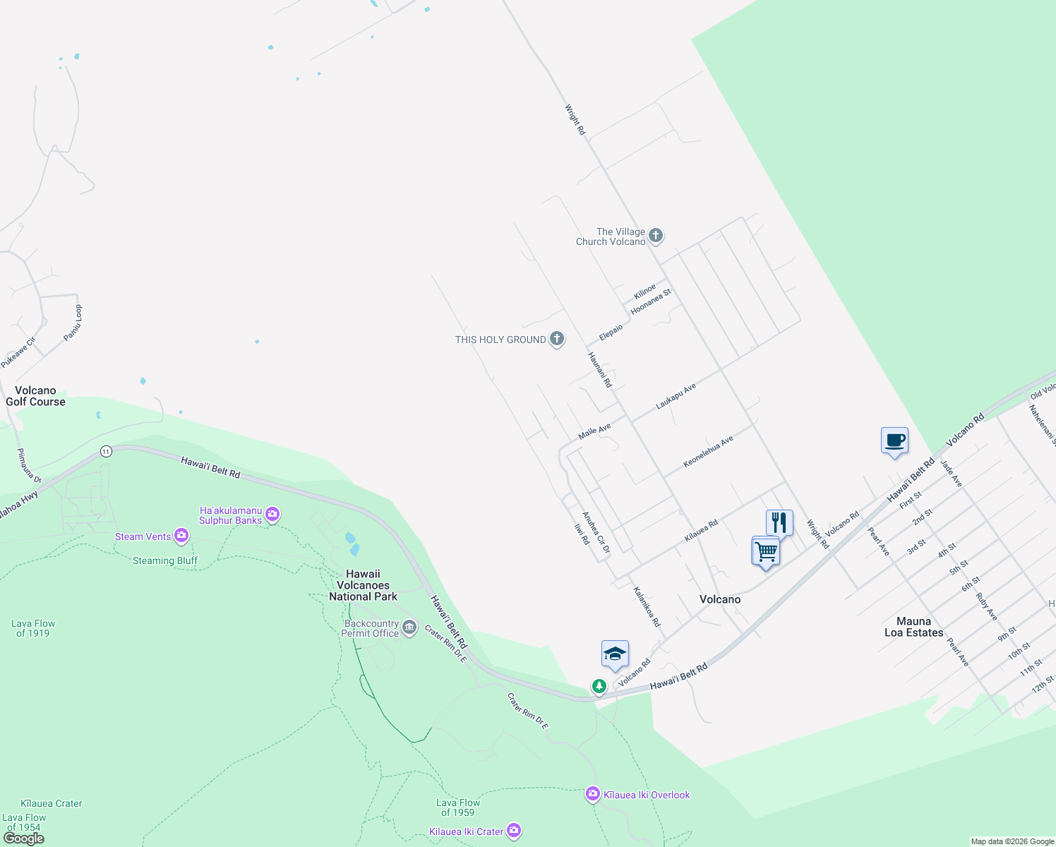 map of restaurants, bars, coffee shops, grocery stores, and more near 19-4208 Iiwi Road in Mountain View