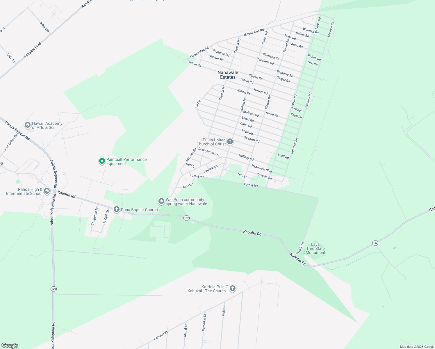 map of restaurants, bars, coffee shops, grocery stores, and more near 14-811 Cameo Circle in Pāhoa