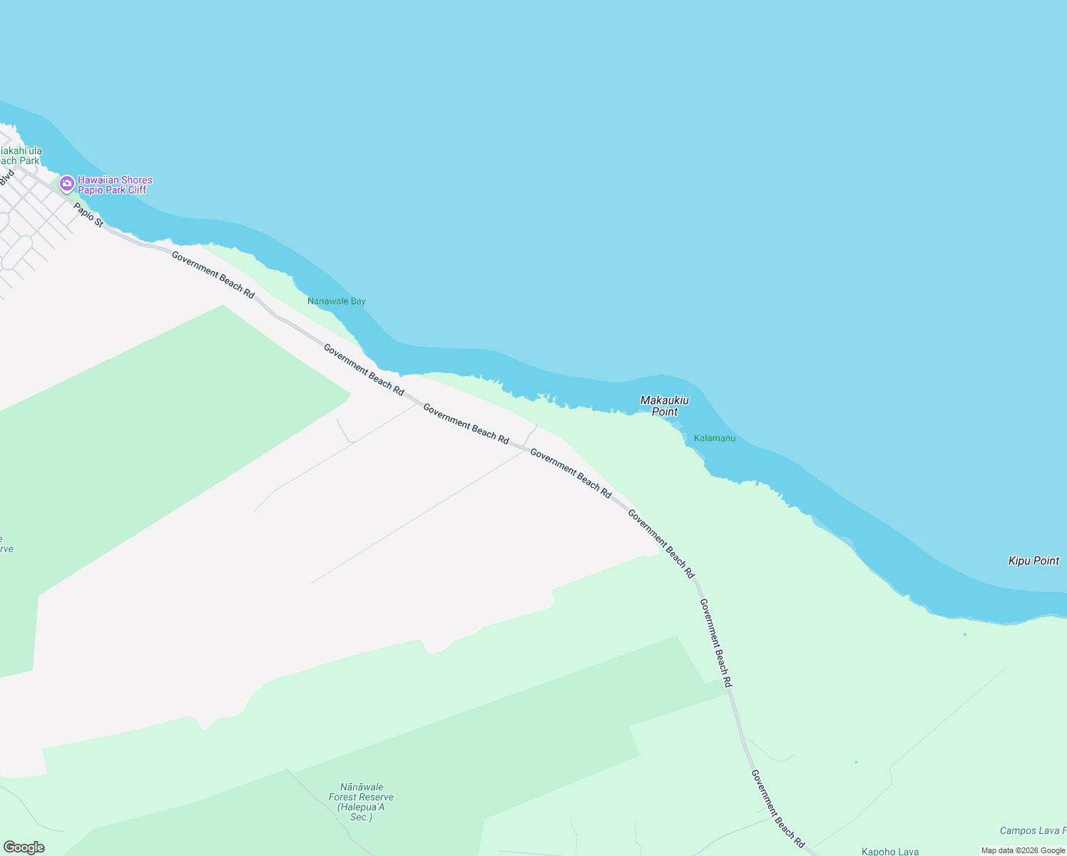 map of restaurants, bars, coffee shops, grocery stores, and more near 14-3823 Government Beach Road in Pāhoa