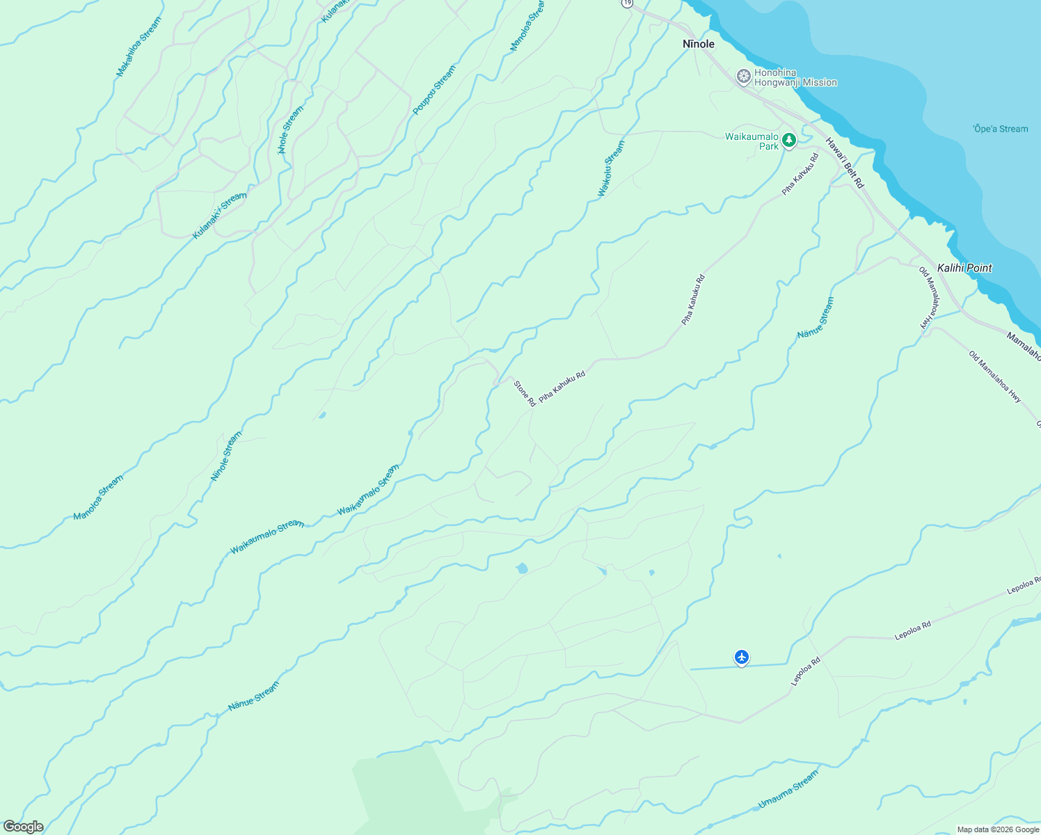 map of restaurants, bars, coffee shops, grocery stores, and more near 32-382 Piha Kahuku Road in Nīnole