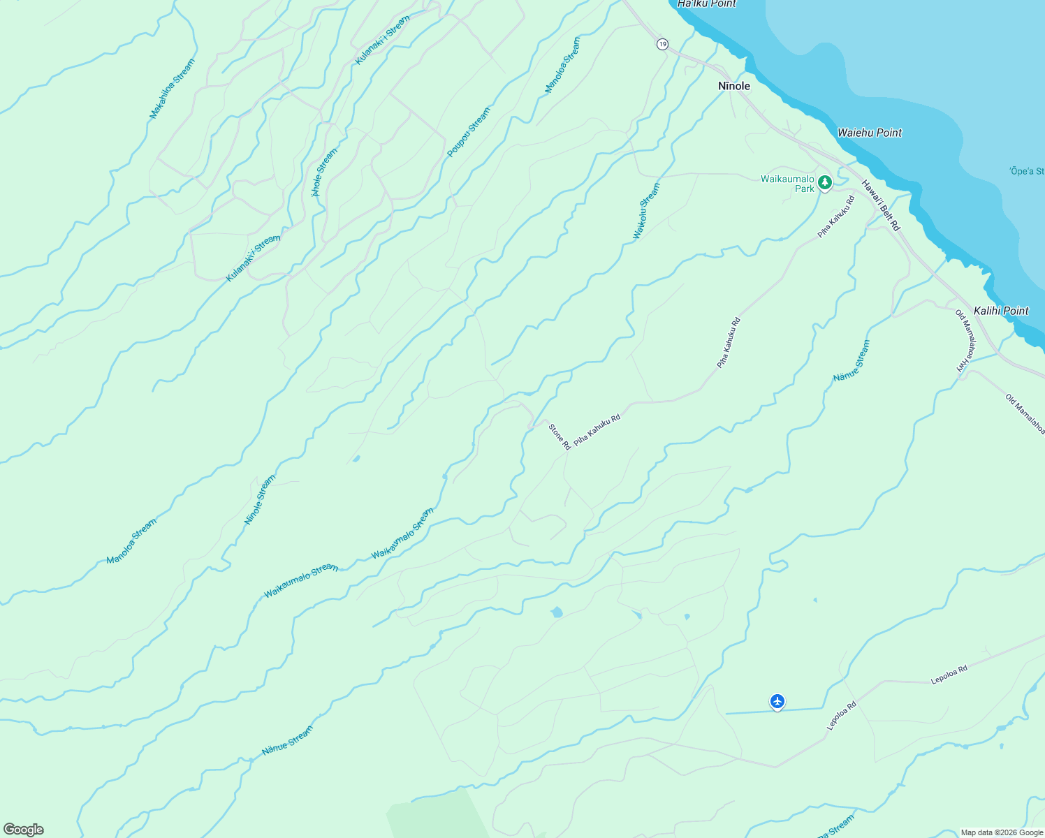 map of restaurants, bars, coffee shops, grocery stores, and more near 32-382 Piha Kahuku Road in Nīnole