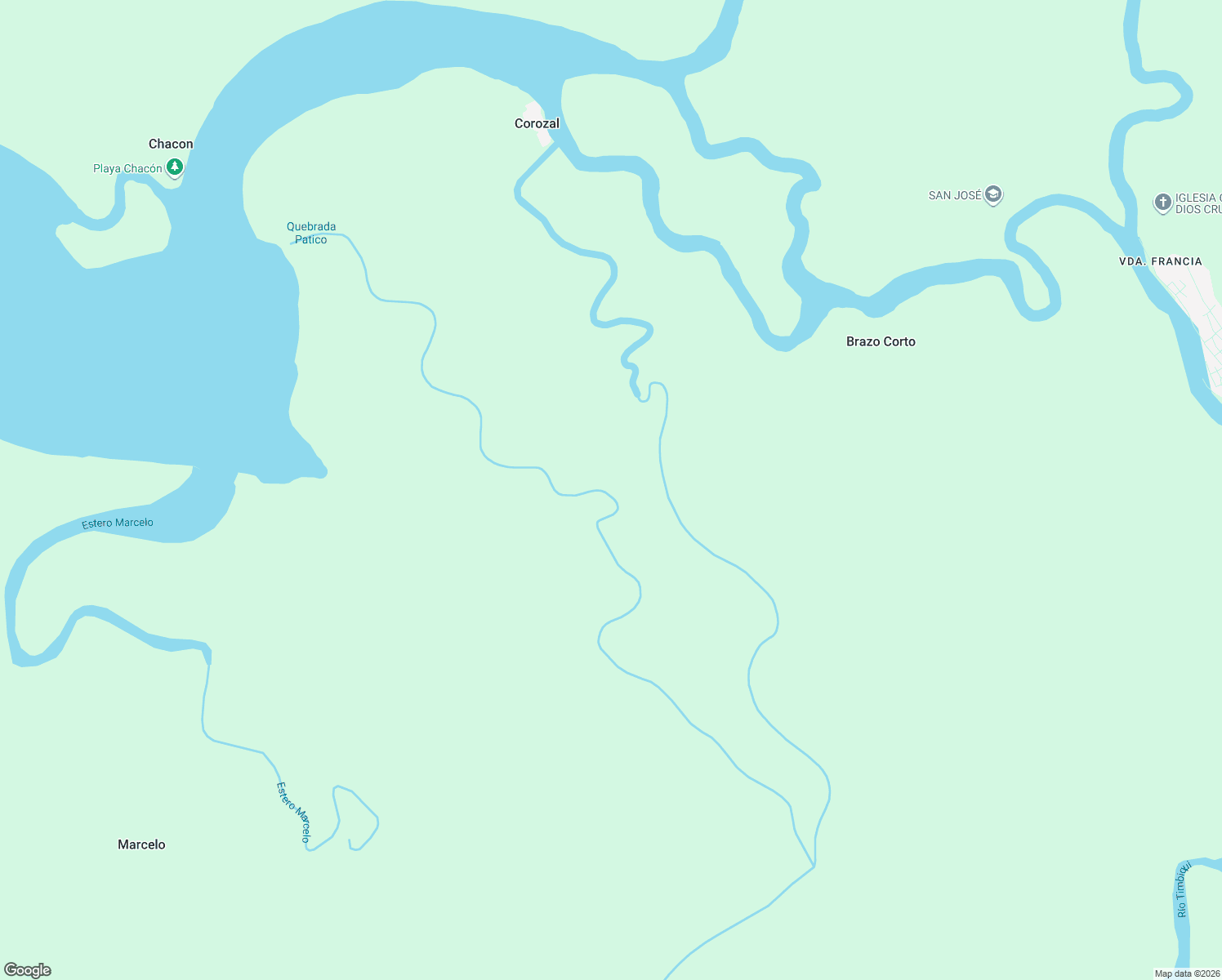 map of restaurants, bars, coffee shops, grocery stores, and more near in Timbiqui