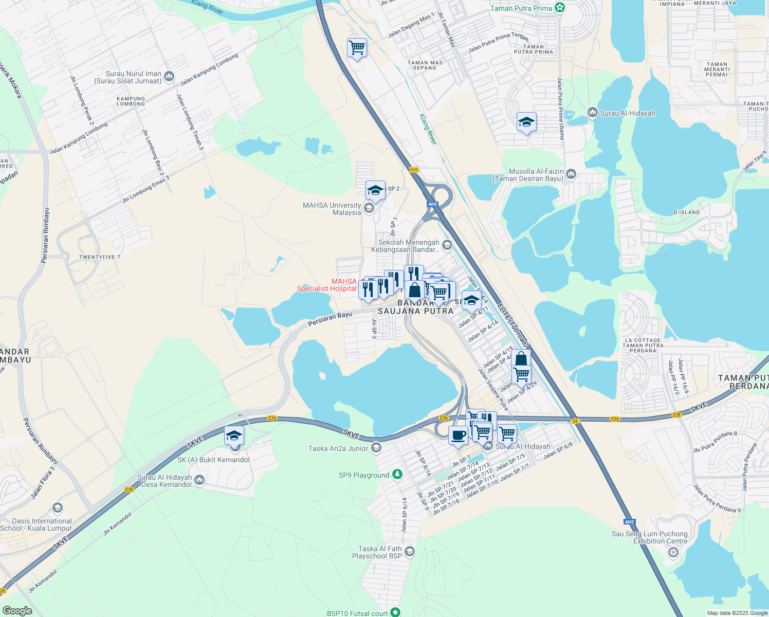 map of restaurants, bars, coffee shops, grocery stores, and more near in 