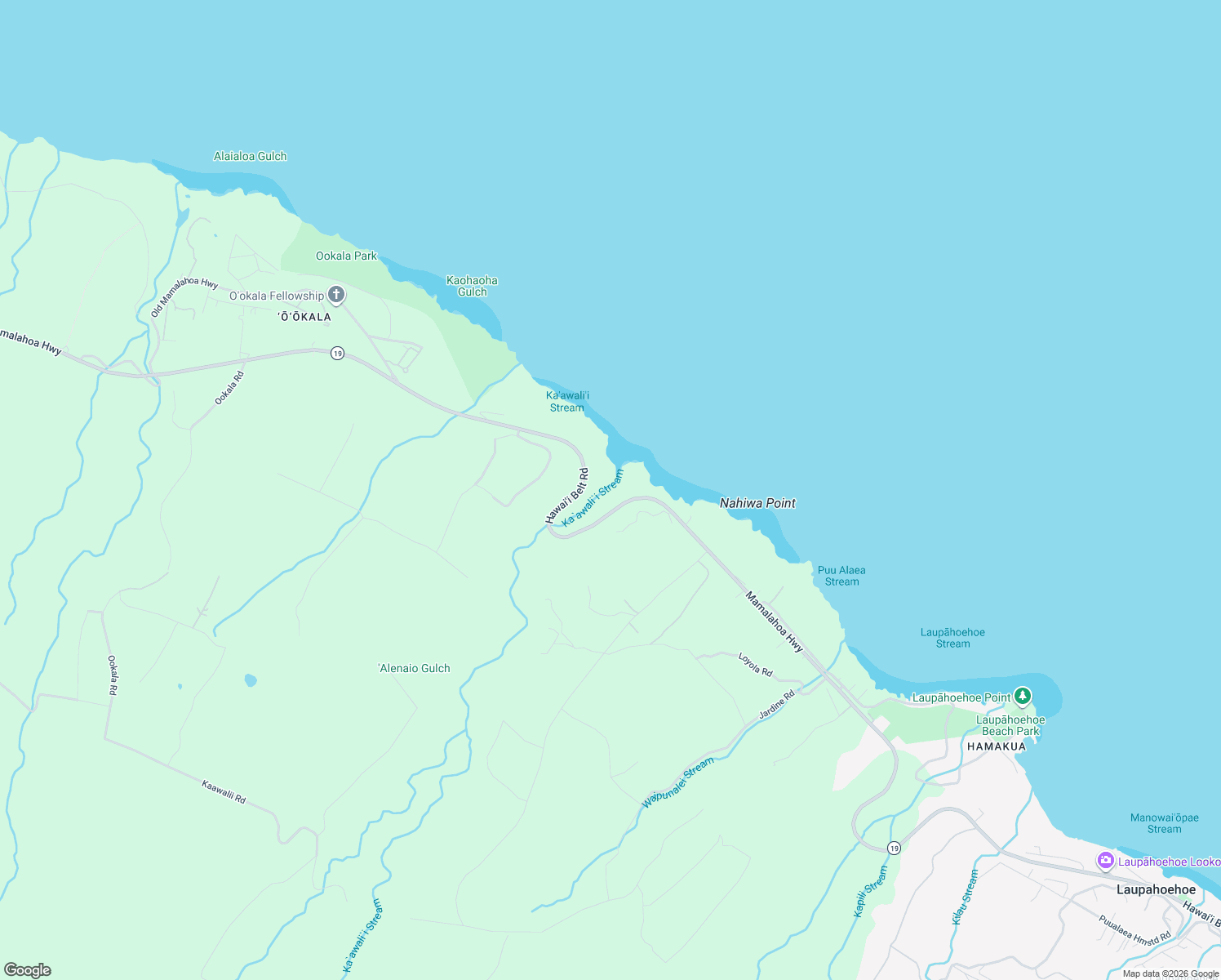 map of restaurants, bars, coffee shops, grocery stores, and more near 36-2850 Hawaii Belt Road in Kamuela