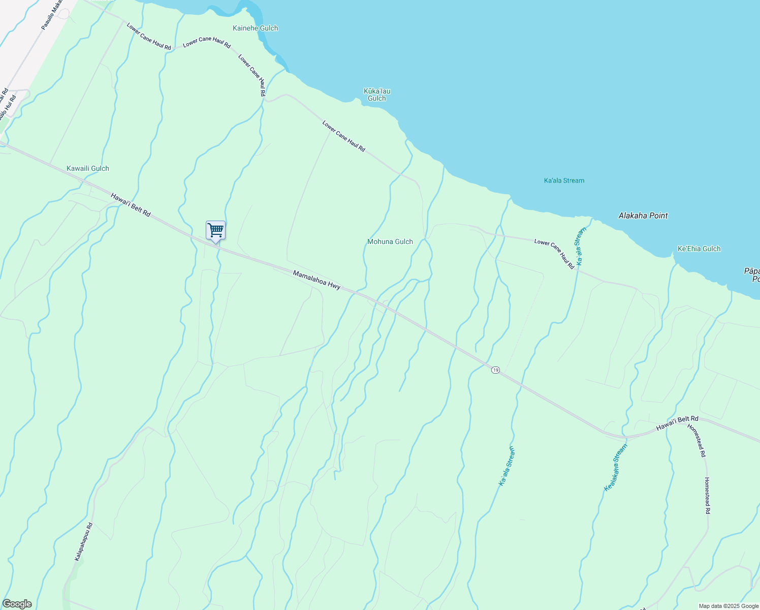 map of restaurants, bars, coffee shops, grocery stores, and more near 42-817 Hawaii Belt Road in Kamuela