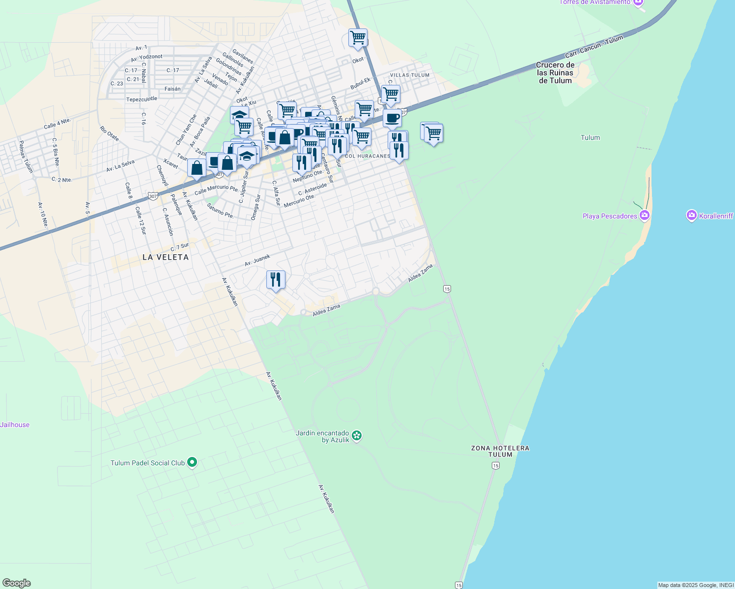 map of restaurants, bars, coffee shops, grocery stores, and more near in 