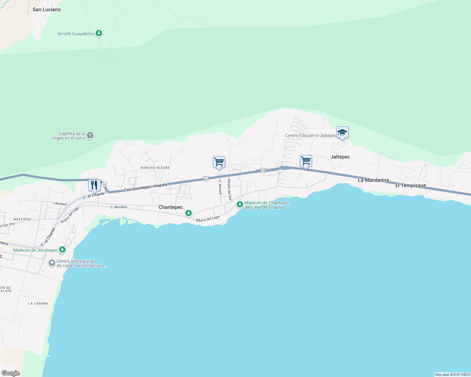 map of restaurants, bars, coffee shops, grocery stores, and more near in Chantepec