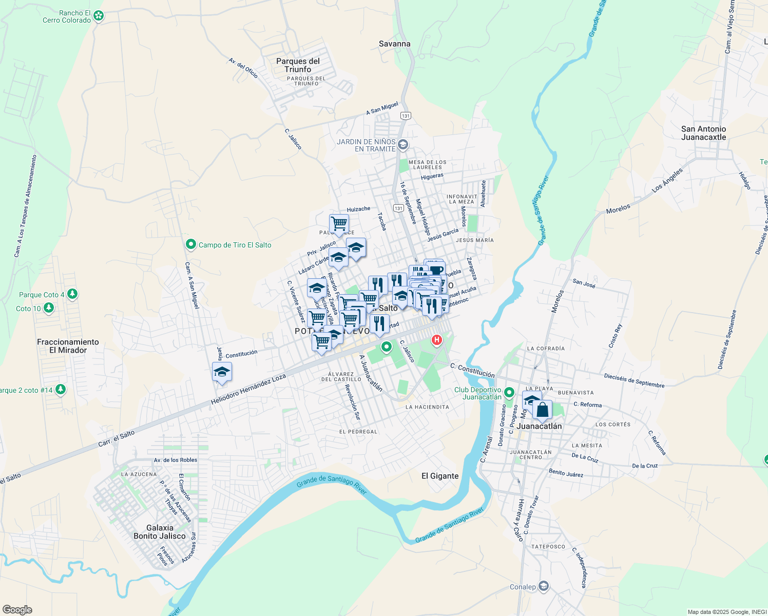 map of restaurants, bars, coffee shops, grocery stores, and more near in 