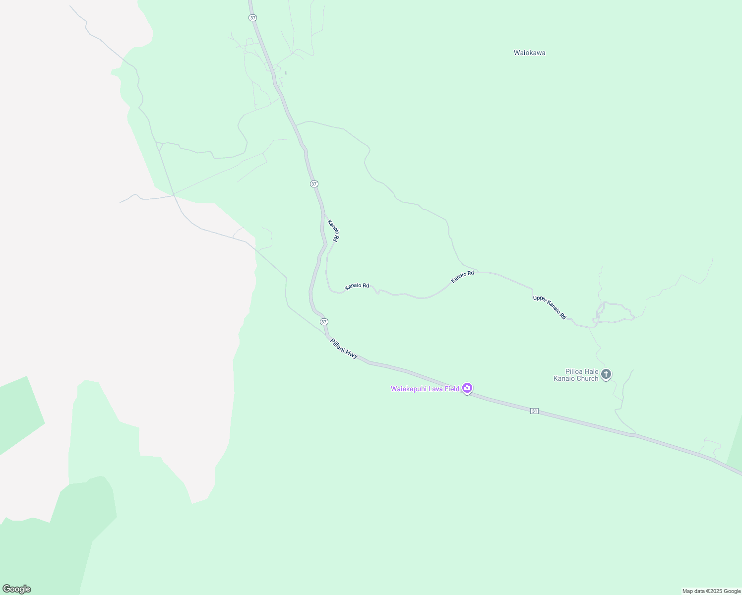 map of restaurants, bars, coffee shops, grocery stores, and more near Upper Kanaio Road in Maui County