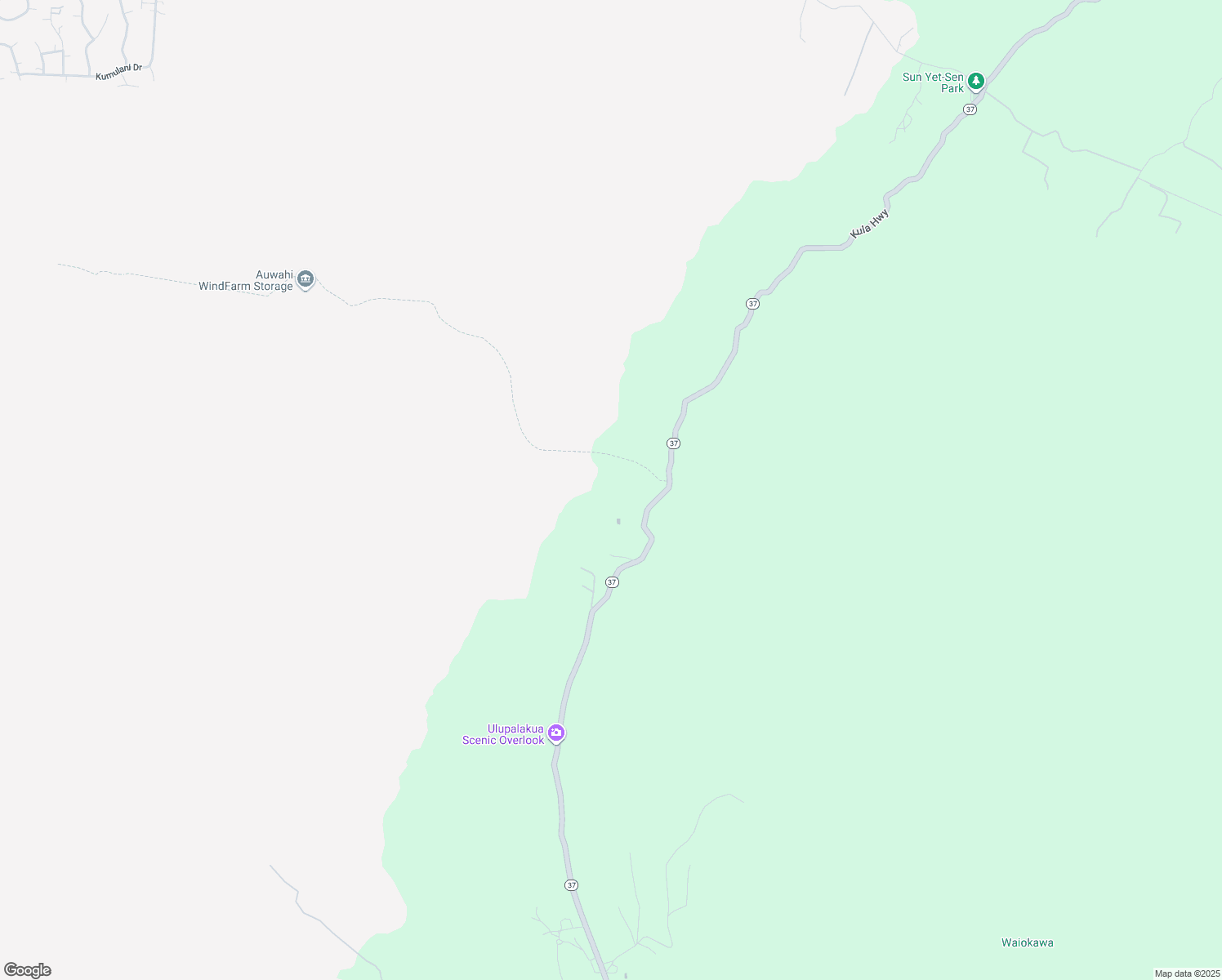 map of restaurants, bars, coffee shops, grocery stores, and more near 12-914 Kula Highway in Kula