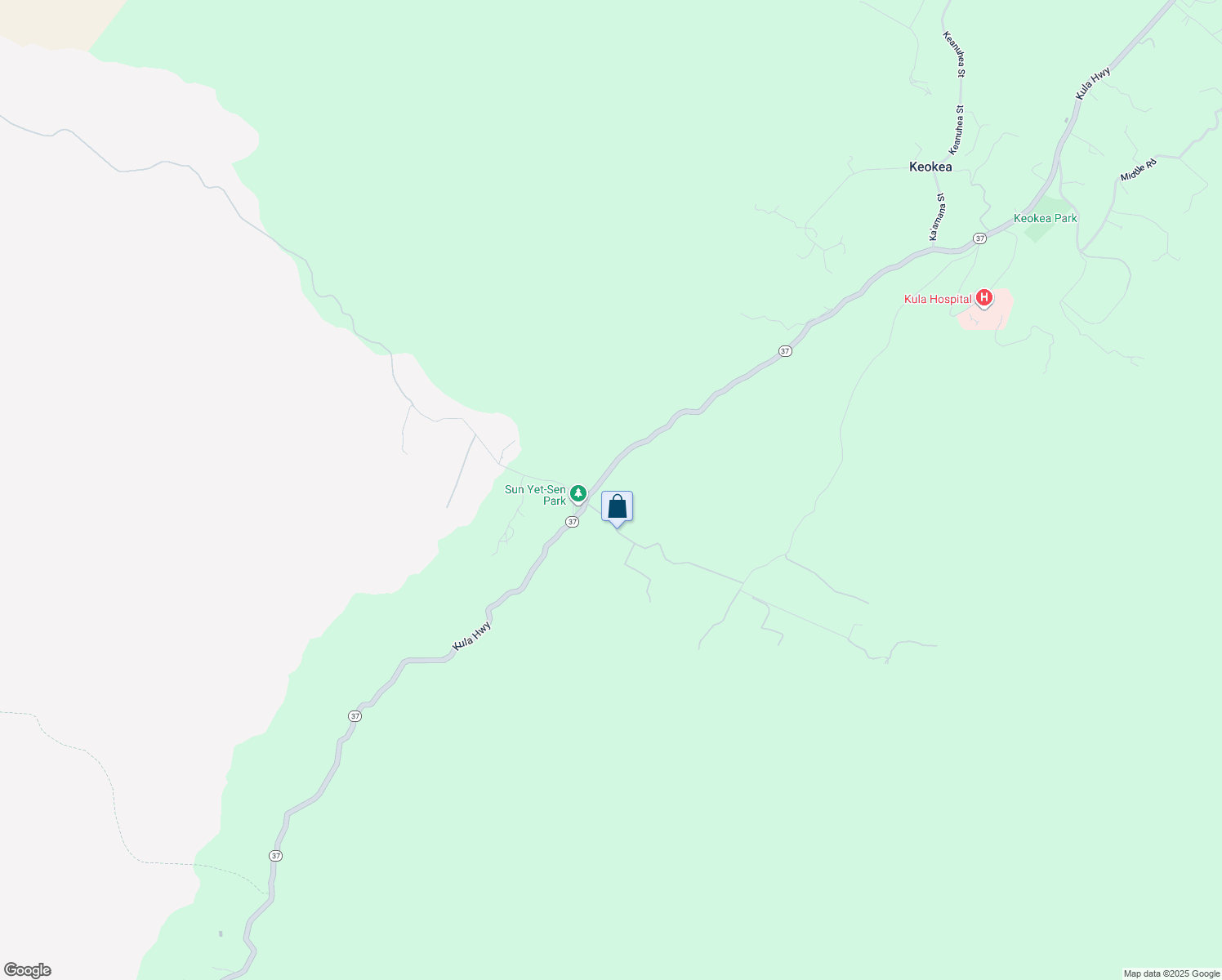 map of restaurants, bars, coffee shops, grocery stores, and more near 10-855 Kula Highway in Kula