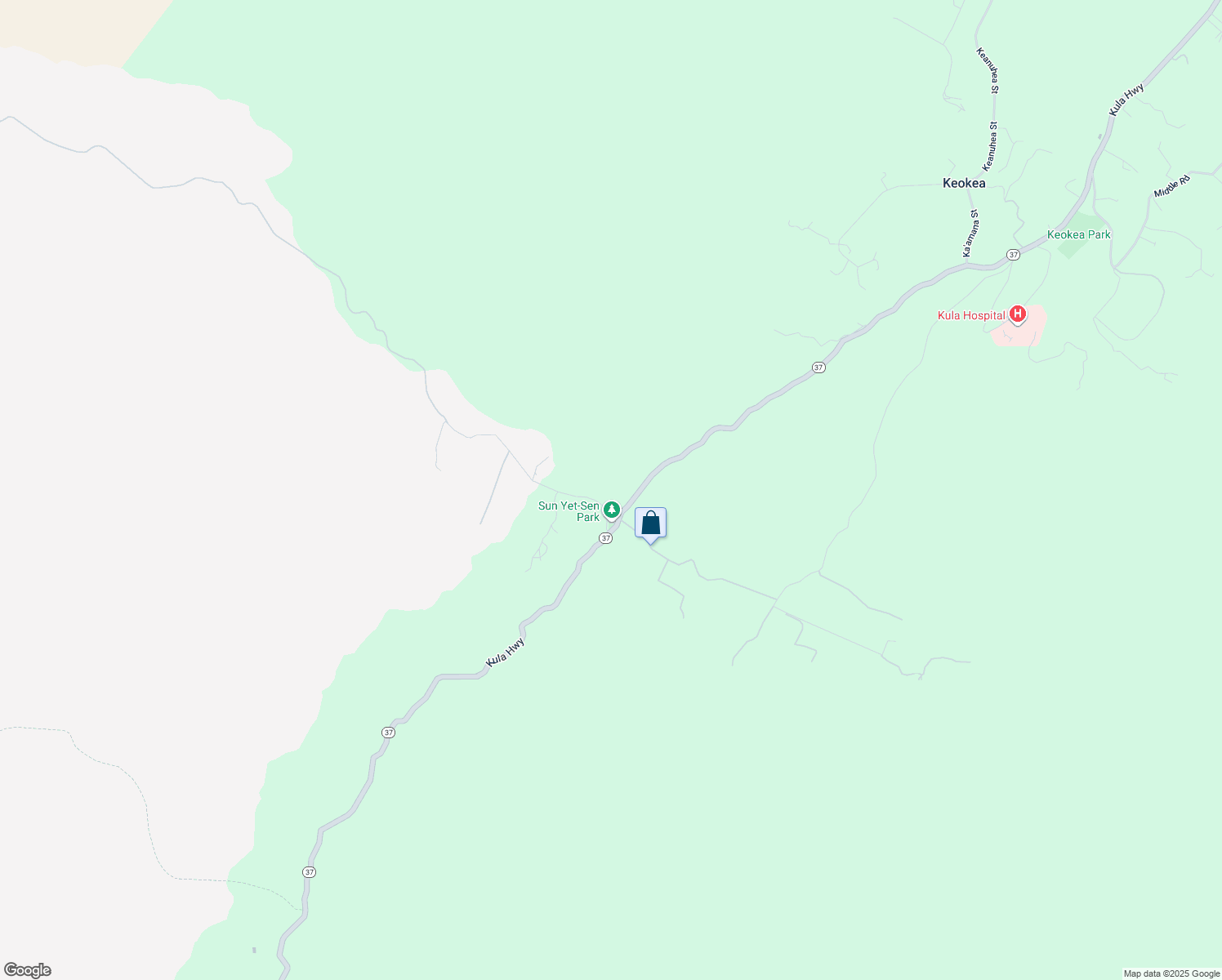 map of restaurants, bars, coffee shops, grocery stores, and more near Kealakapu Road in Maui County