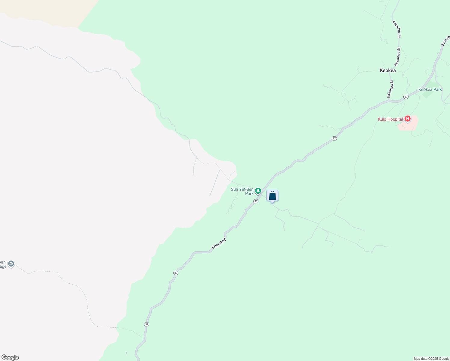 map of restaurants, bars, coffee shops, grocery stores, and more near 337 Kealakapu Road in Kula