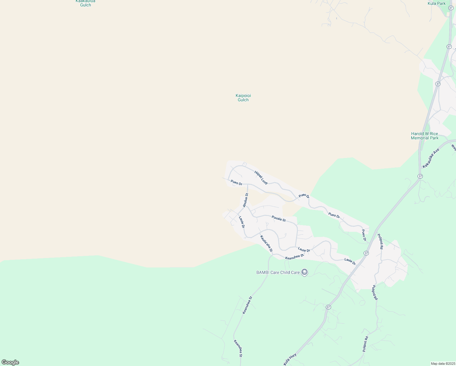 map of restaurants, bars, coffee shops, grocery stores, and more near 849 Pueo Drive in Kula