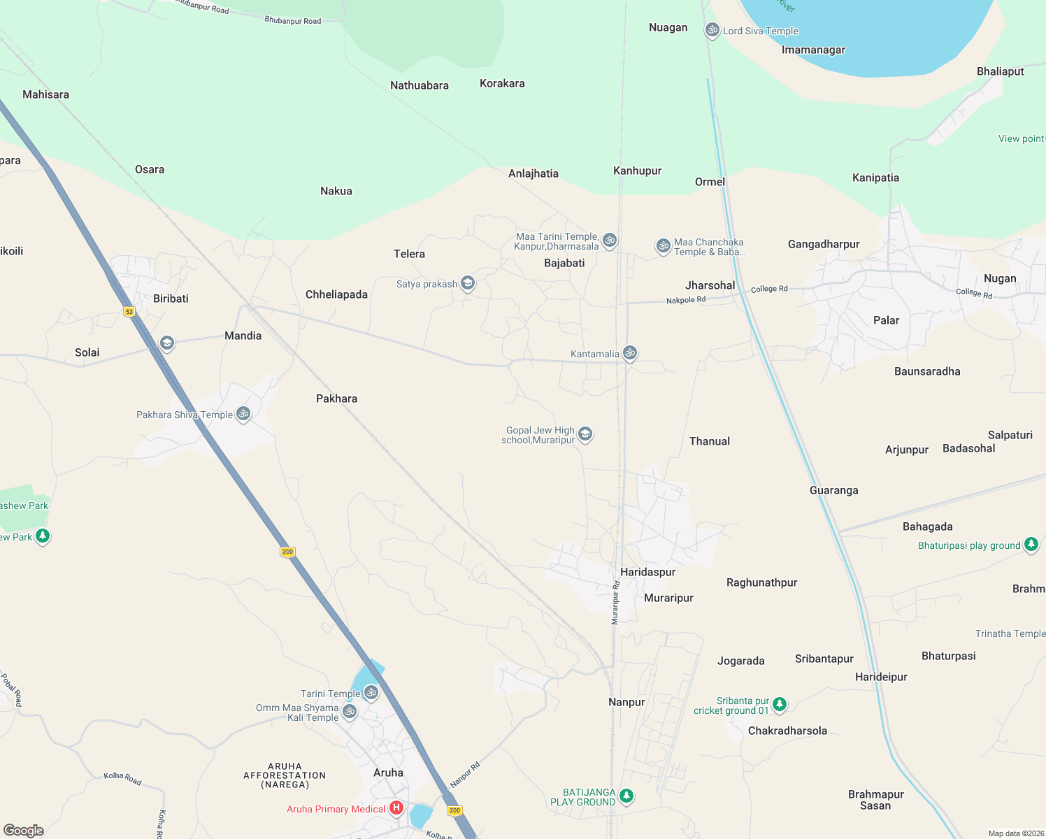 map of restaurants, bars, coffee shops, grocery stores, and more near in Haridaspur