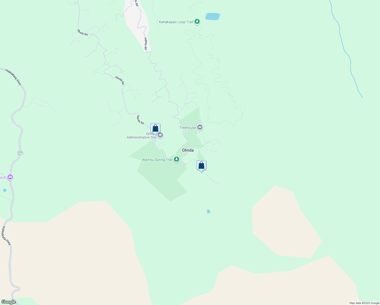 map of restaurants, bars, coffee shops, grocery stores, and more near 34 Alaluana Road in Makawao