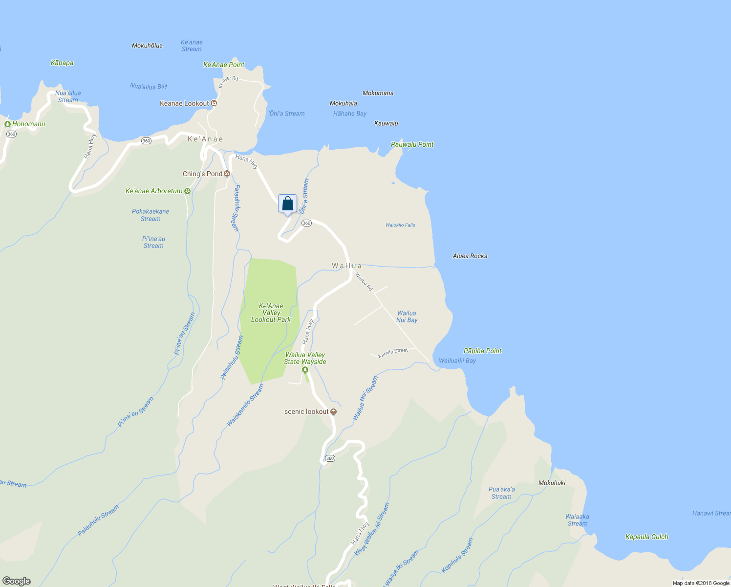 map of restaurants, bars, coffee shops, grocery stores, and more near 83 Wailua Road in Maui County