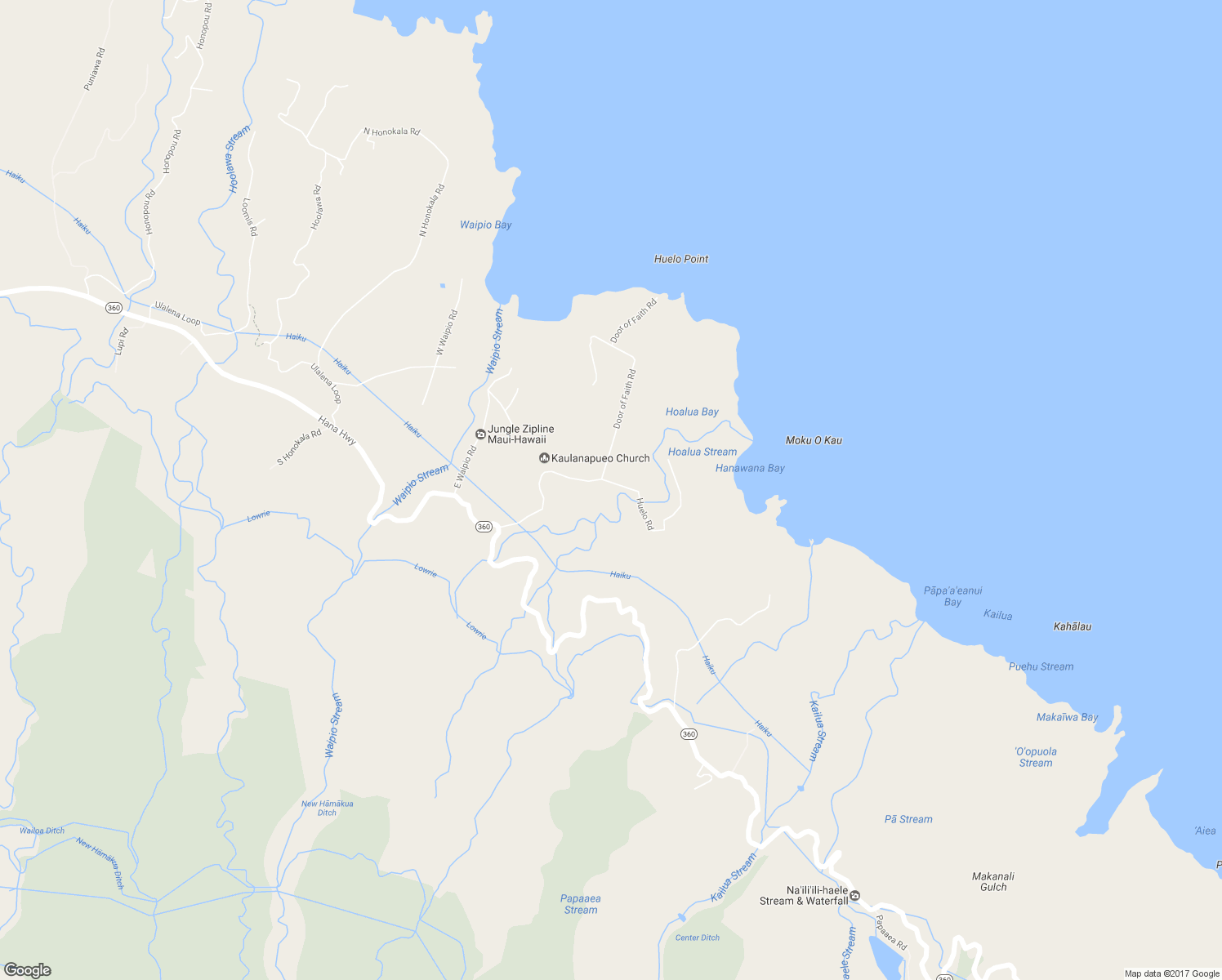map of restaurants, bars, coffee shops, grocery stores, and more near 28 Door of Faith Road in Maui County
