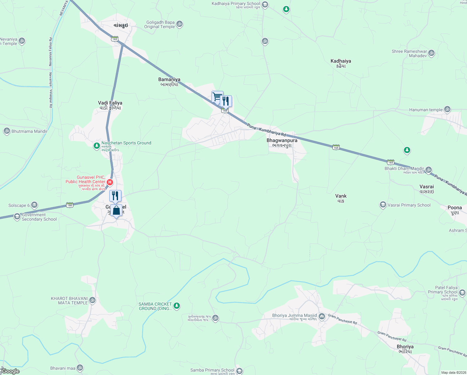 map of restaurants, bars, coffee shops, grocery stores, and more near in Bamaniya