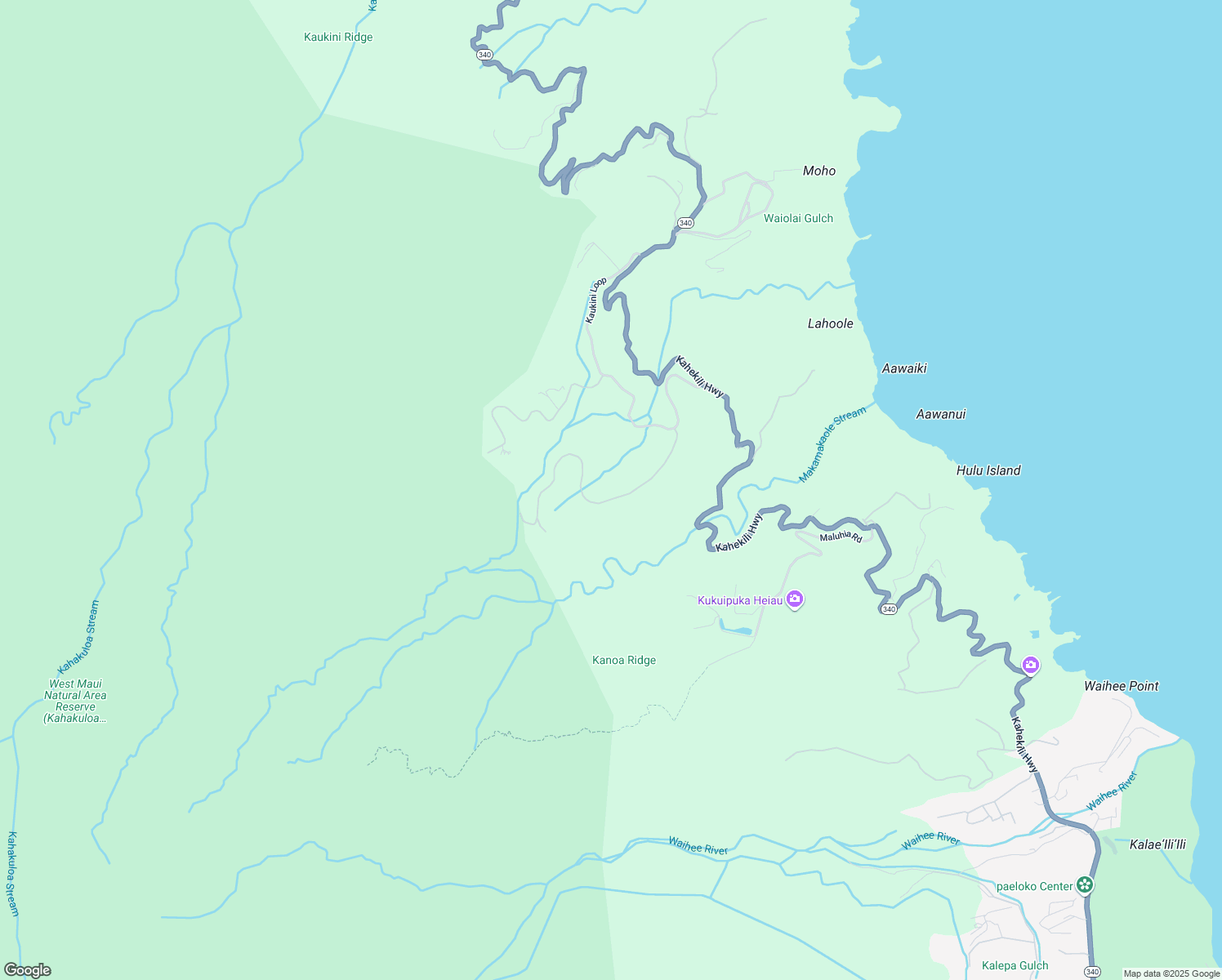 map of restaurants, bars, coffee shops, grocery stores, and more near 50 Lahaole Place in Wailuku