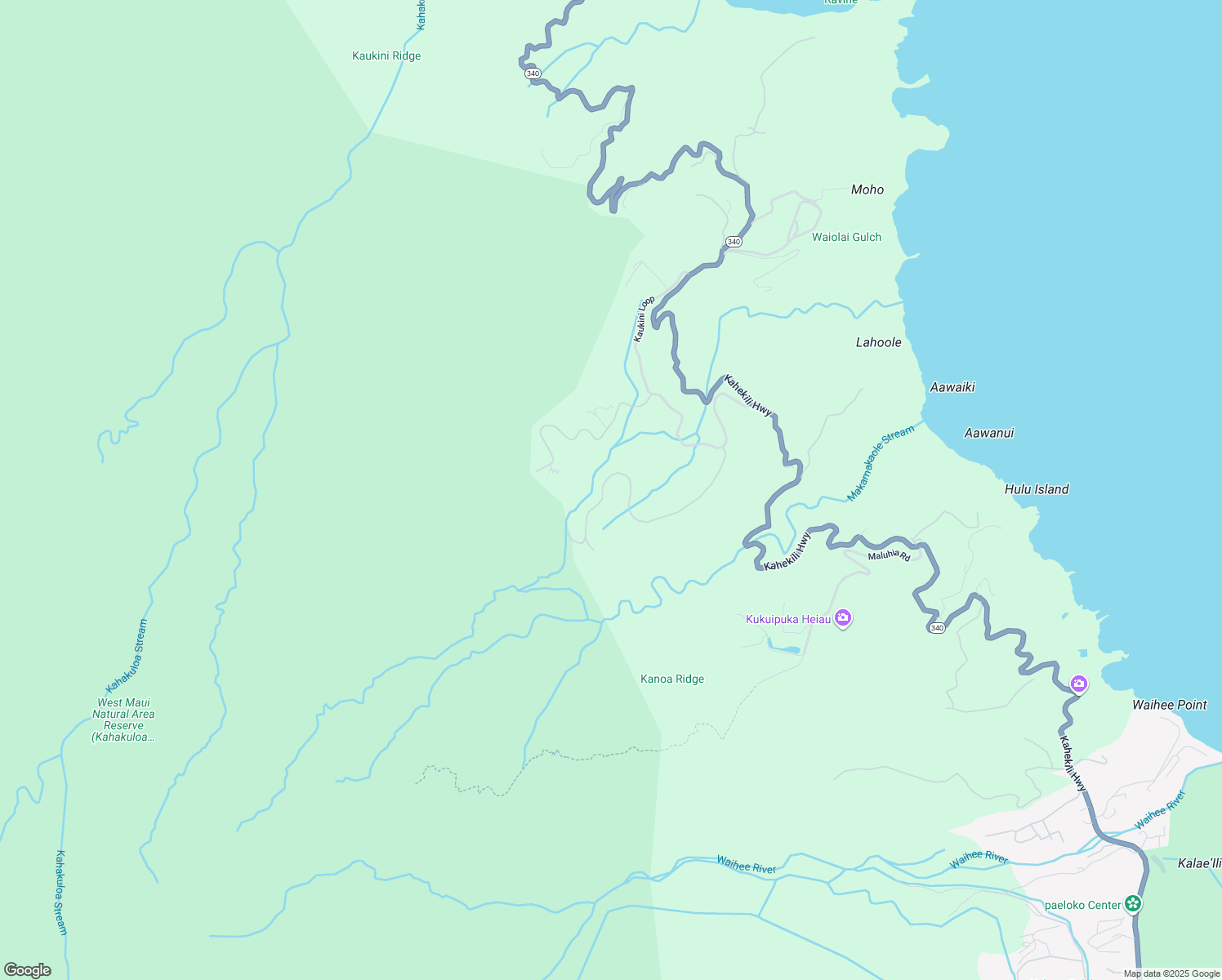 map of restaurants, bars, coffee shops, grocery stores, and more near 93 Lahaole Place in Wailuku