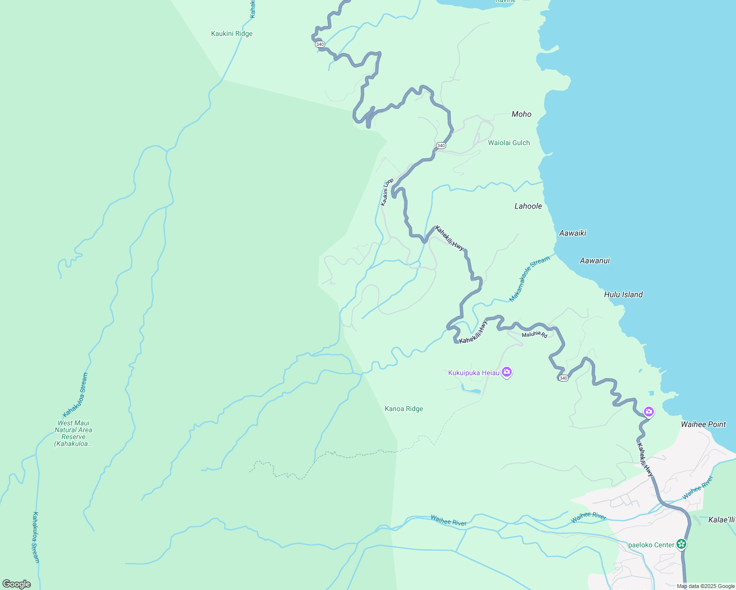 map of restaurants, bars, coffee shops, grocery stores, and more near 93 Lahaole Place in Wailuku