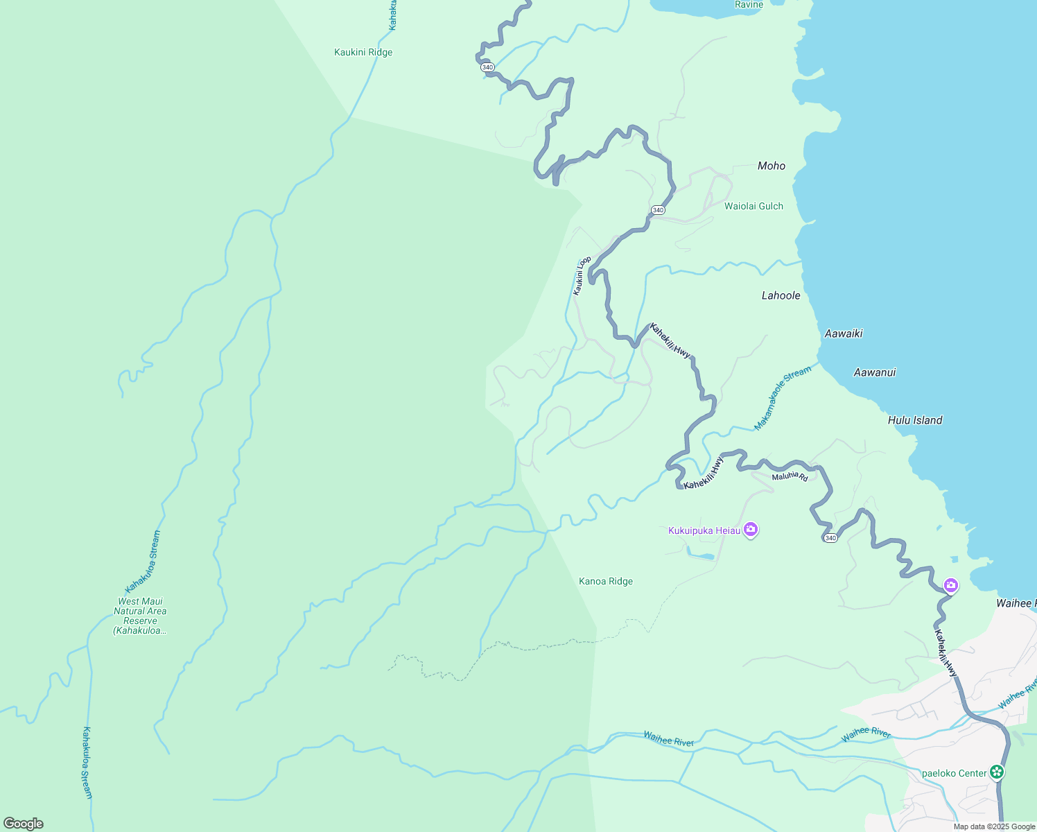 map of restaurants, bars, coffee shops, grocery stores, and more near 114 Lahaole Place in Wailuku
