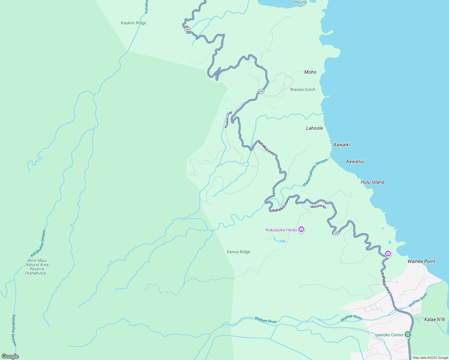 map of restaurants, bars, coffee shops, grocery stores, and more near 66 Lahaole Place in Wailuku