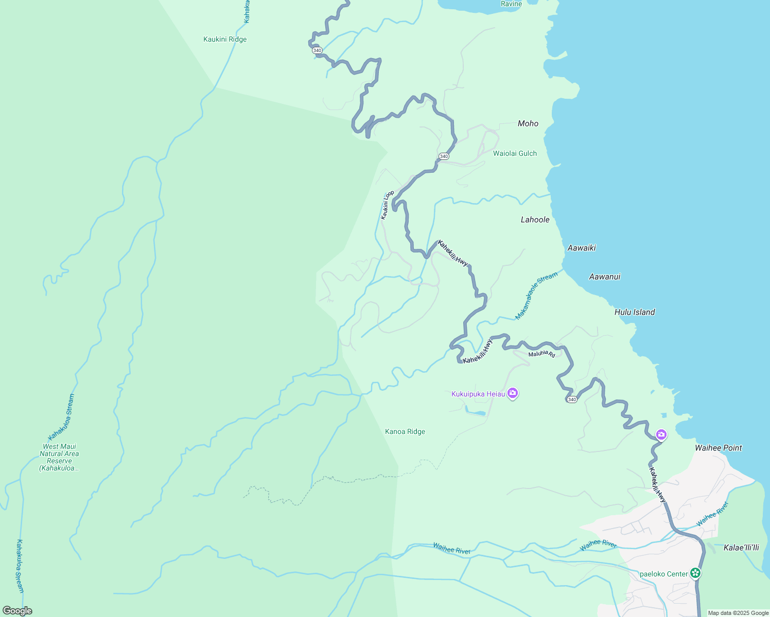 map of restaurants, bars, coffee shops, grocery stores, and more near 66 Lahaole Place in Wailuku