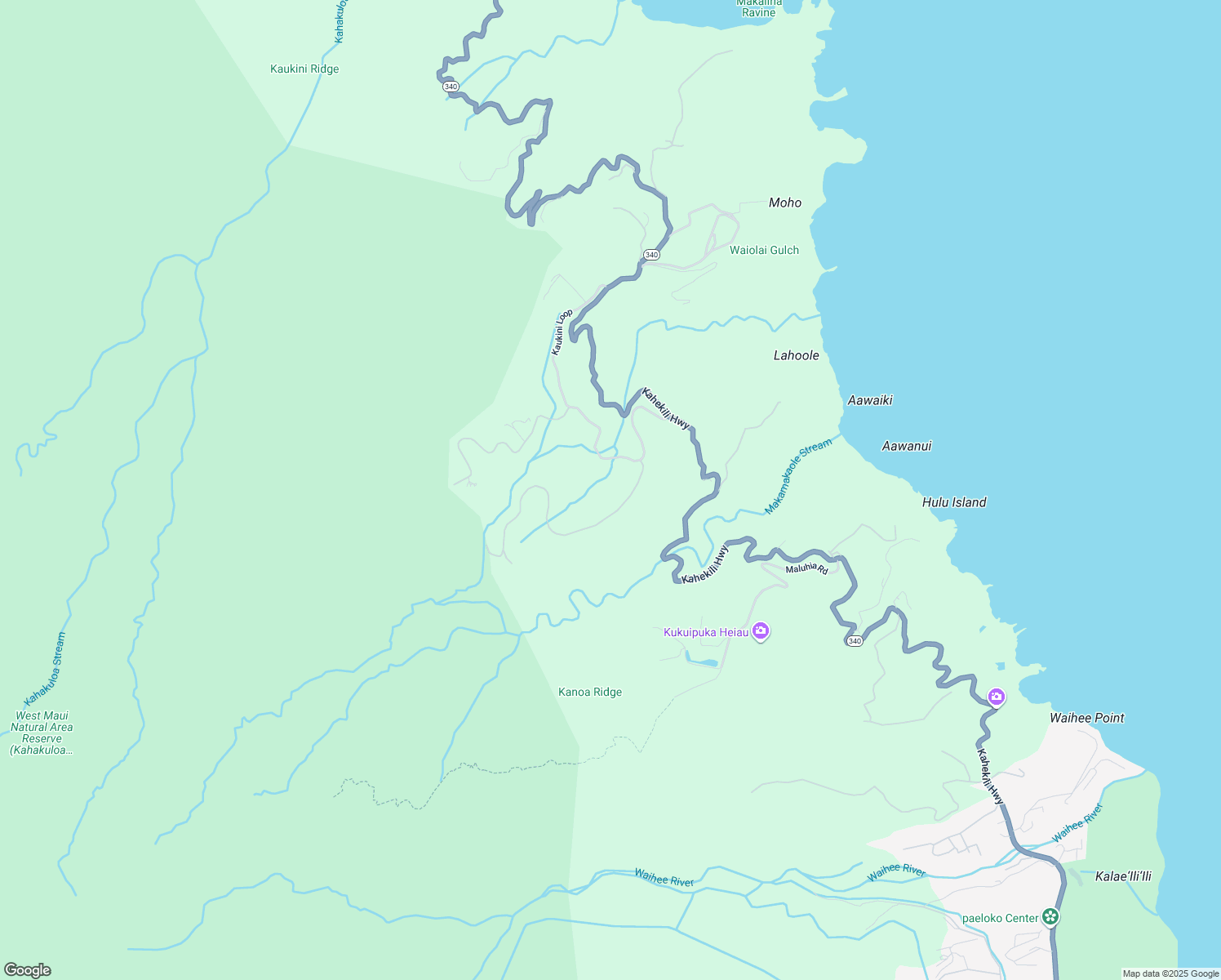 map of restaurants, bars, coffee shops, grocery stores, and more near 26 Lahaole Place in Wailuku