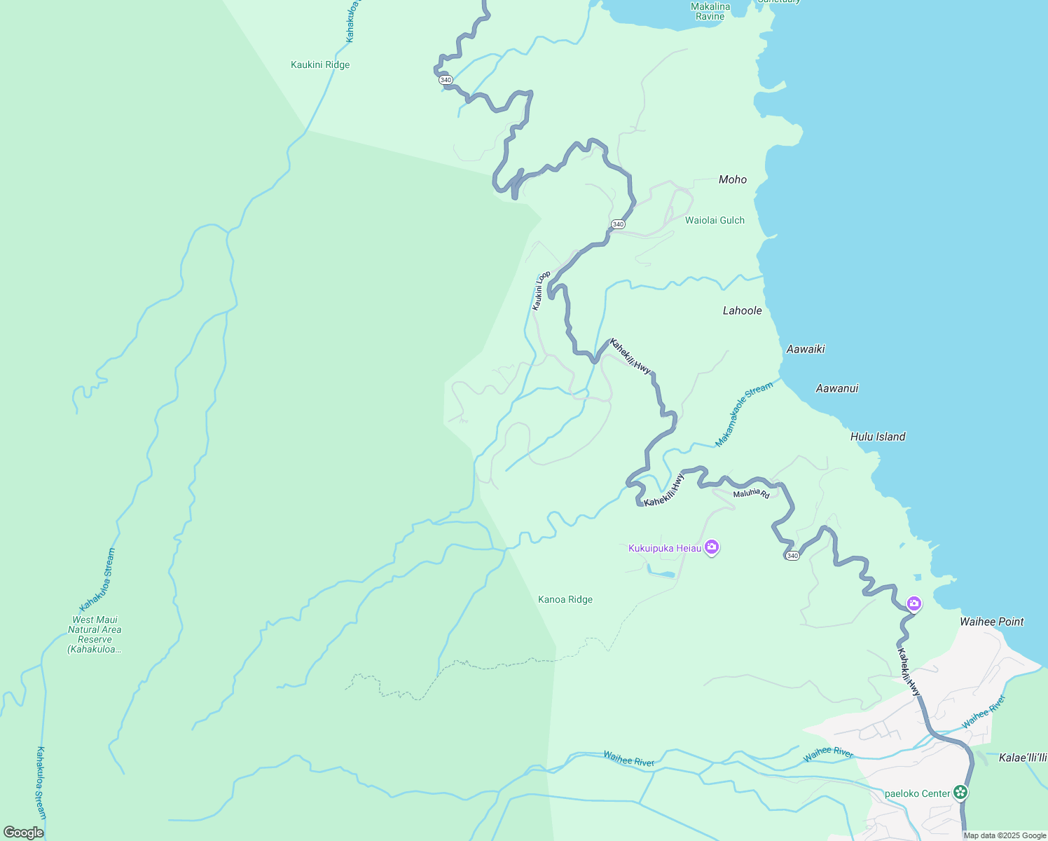 map of restaurants, bars, coffee shops, grocery stores, and more near 0 Lahaole Place in Wailuku