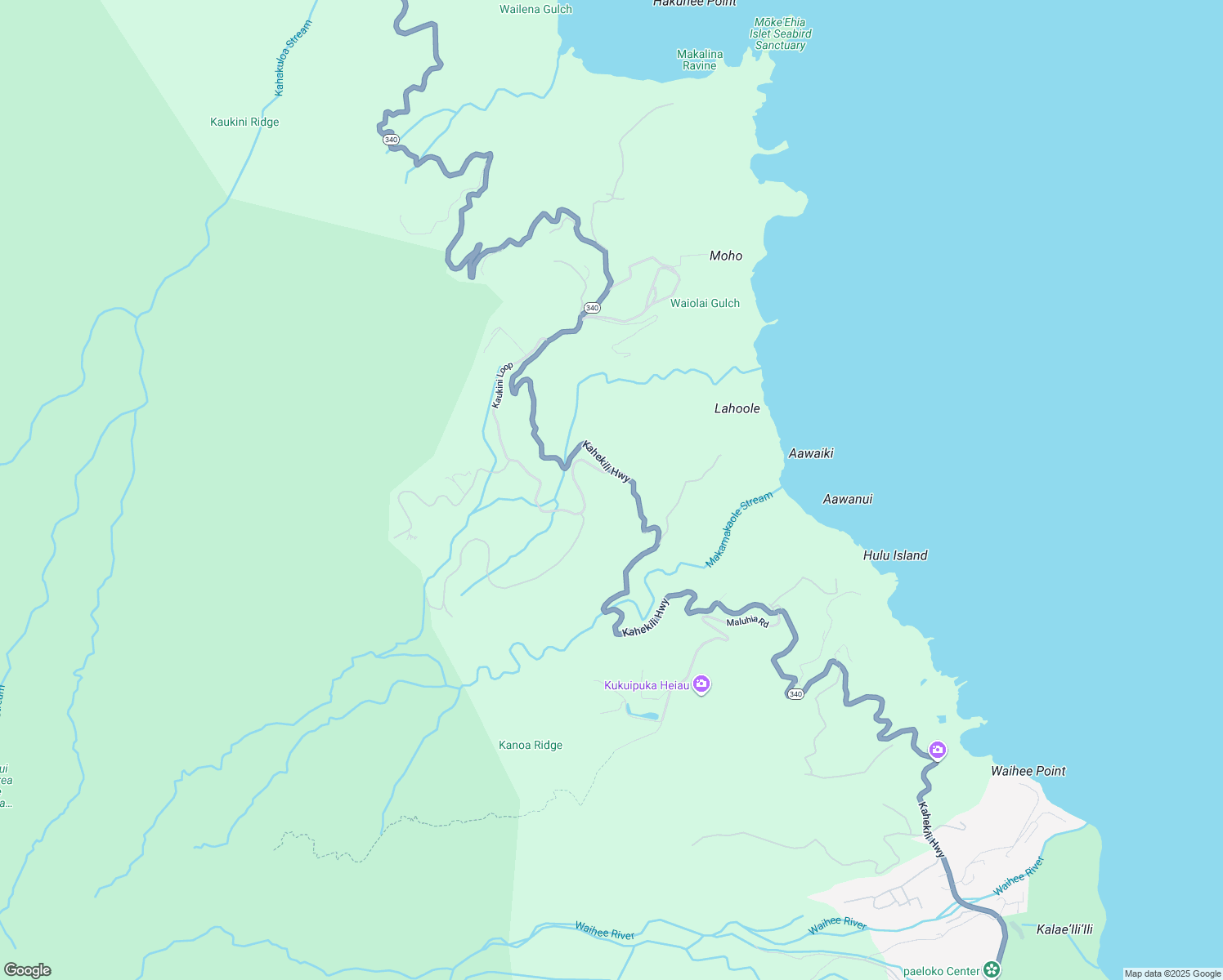 map of restaurants, bars, coffee shops, grocery stores, and more near 145 Kaukini Loop in Wailuku