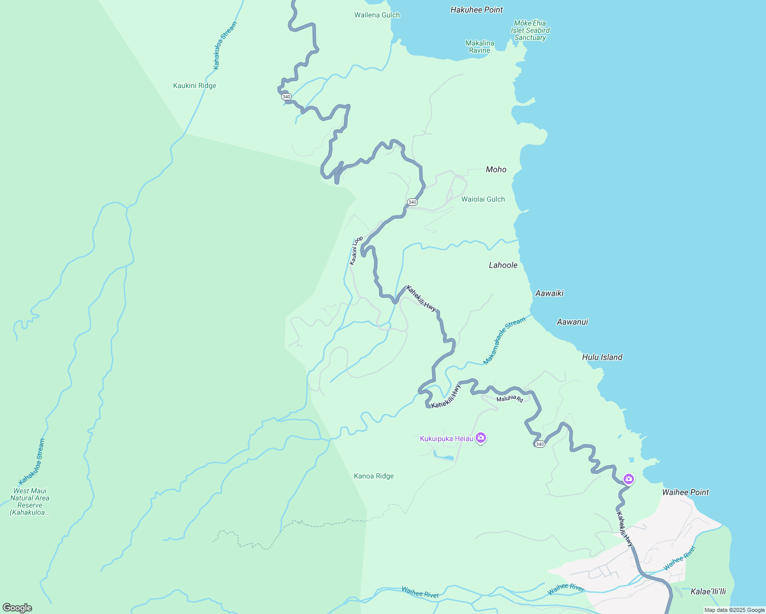 map of restaurants, bars, coffee shops, grocery stores, and more near 300 Kaukini Loop in Wailuku