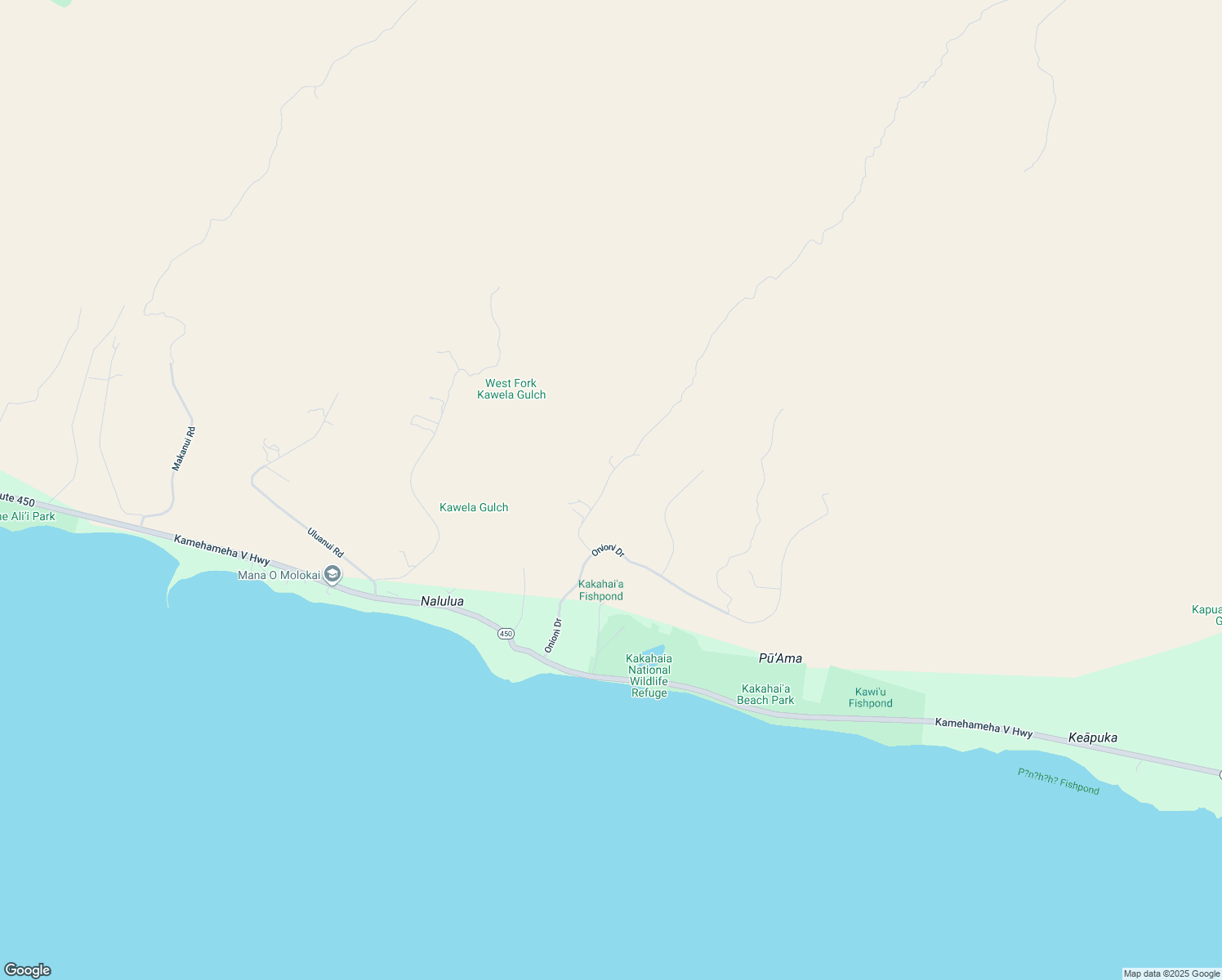 map of restaurants, bars, coffee shops, grocery stores, and more near 140 Kupaia Place in Kaunakakai
