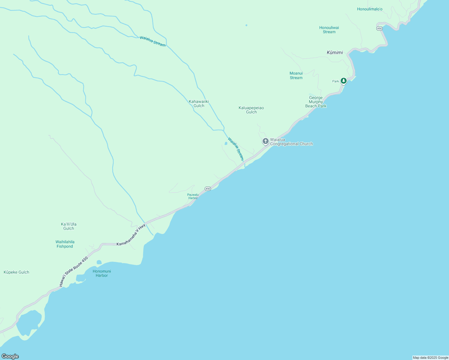map of restaurants, bars, coffee shops, grocery stores, and more near 10-000 Kamehameha V Highway in Kaunakakai