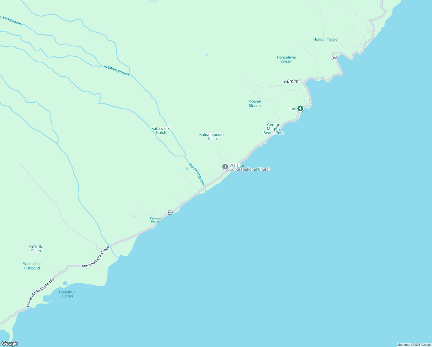 map of restaurants, bars, coffee shops, grocery stores, and more near 10-383 Kamehameha V Highway in Kaunakakai