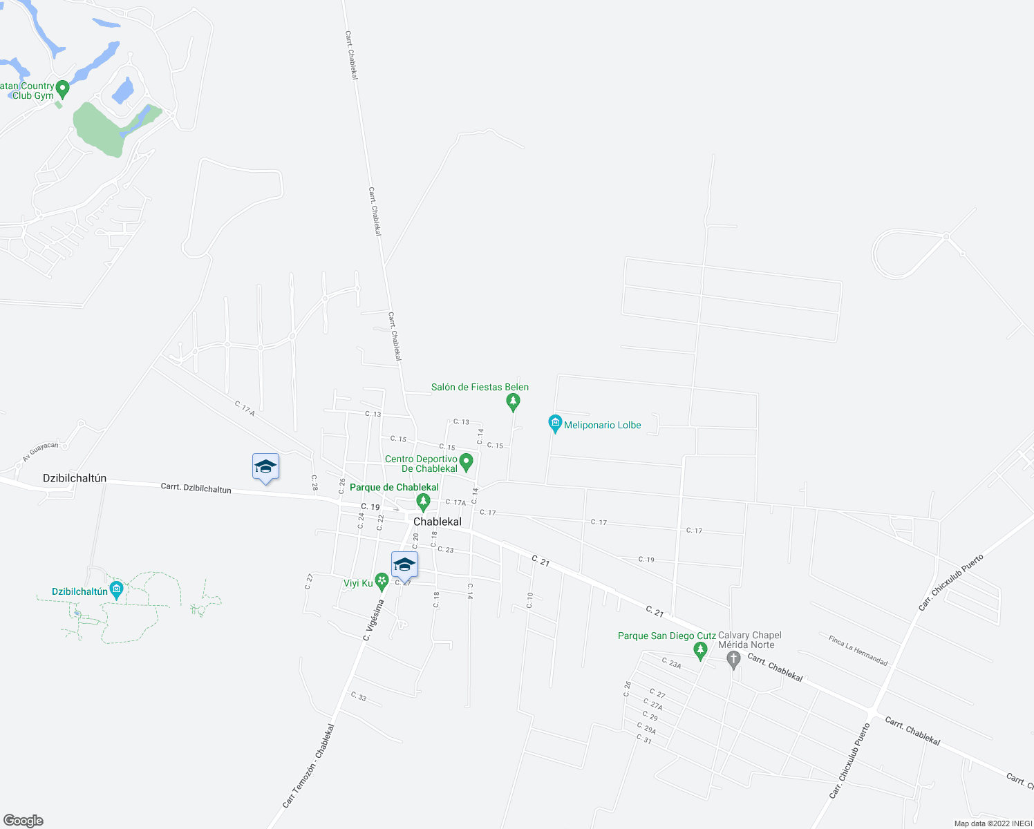 map of restaurants, bars, coffee shops, grocery stores, and more near in Chablekal