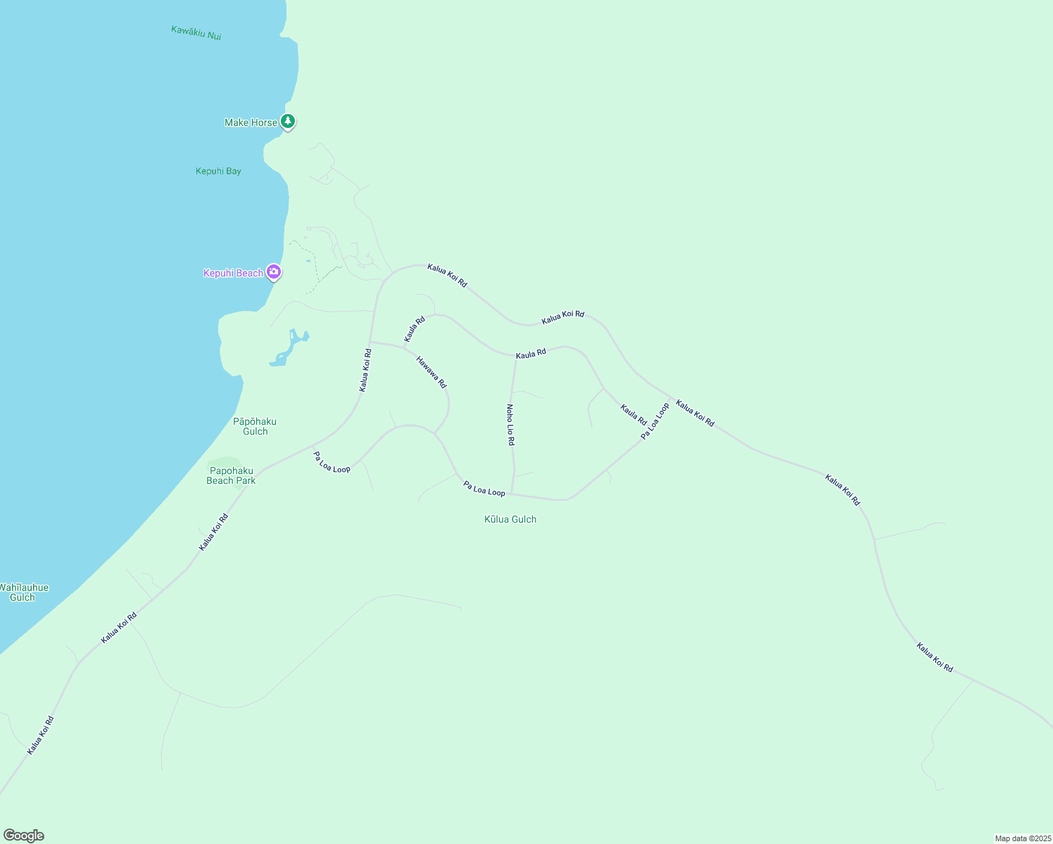 map of restaurants, bars, coffee shops, grocery stores, and more near 0 Noho Lio Road in Maui County
