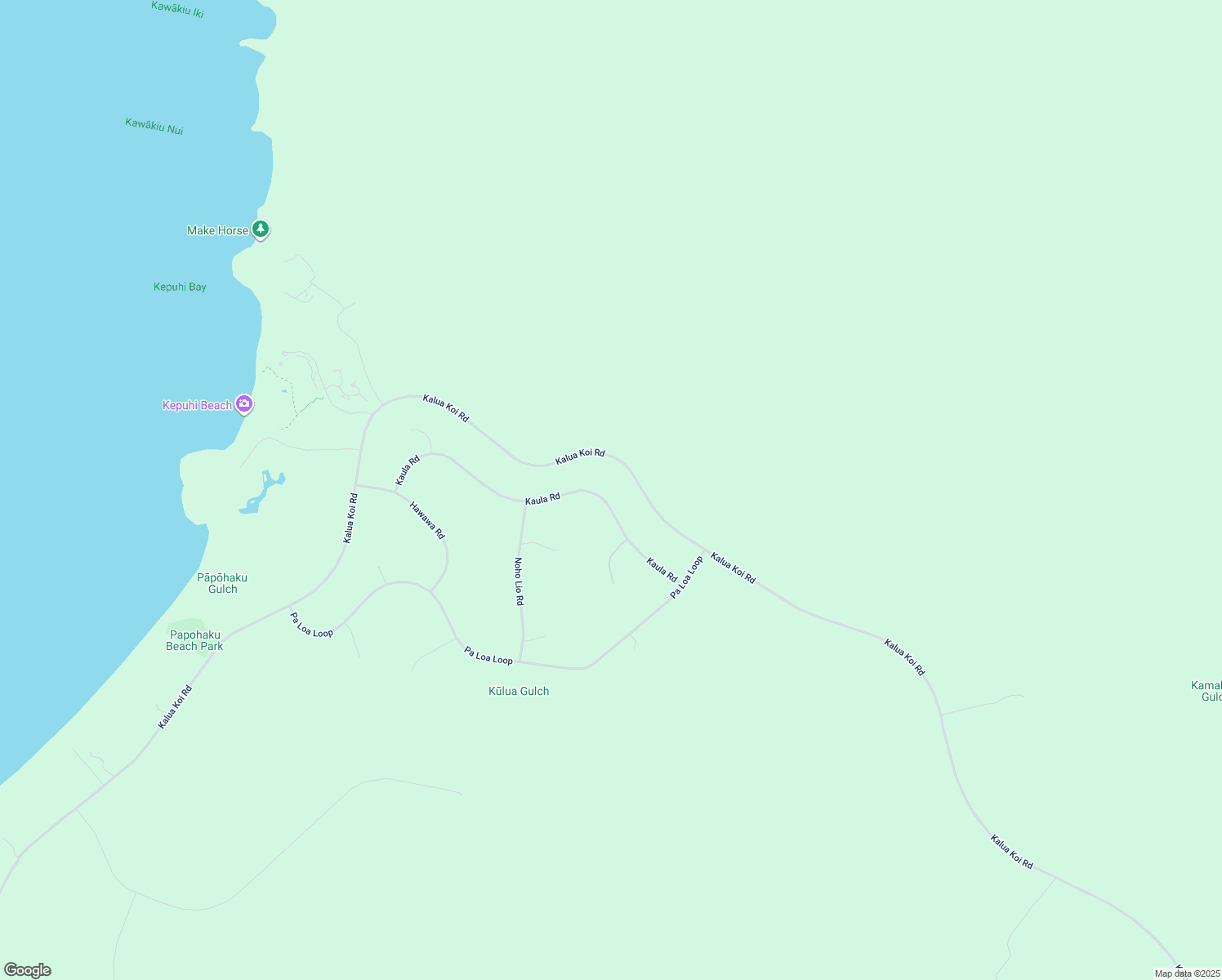 map of restaurants, bars, coffee shops, grocery stores, and more near 230 Kaula Road in Kaunakakai