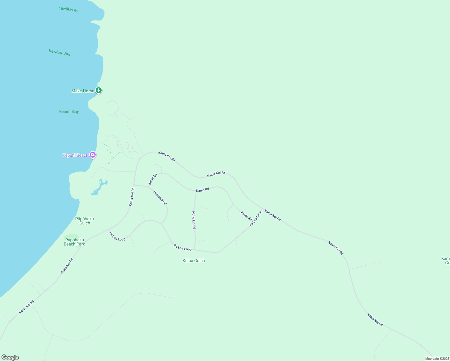 map of restaurants, bars, coffee shops, grocery stores, and more near 230 Kaula Road in Kaunakakai