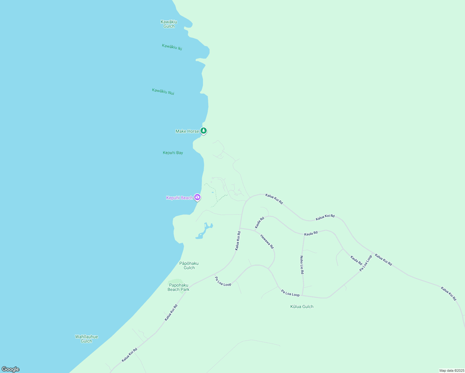 map of restaurants, bars, coffee shops, grocery stores, and more near 50 Kepuhi Place in Maunaloa